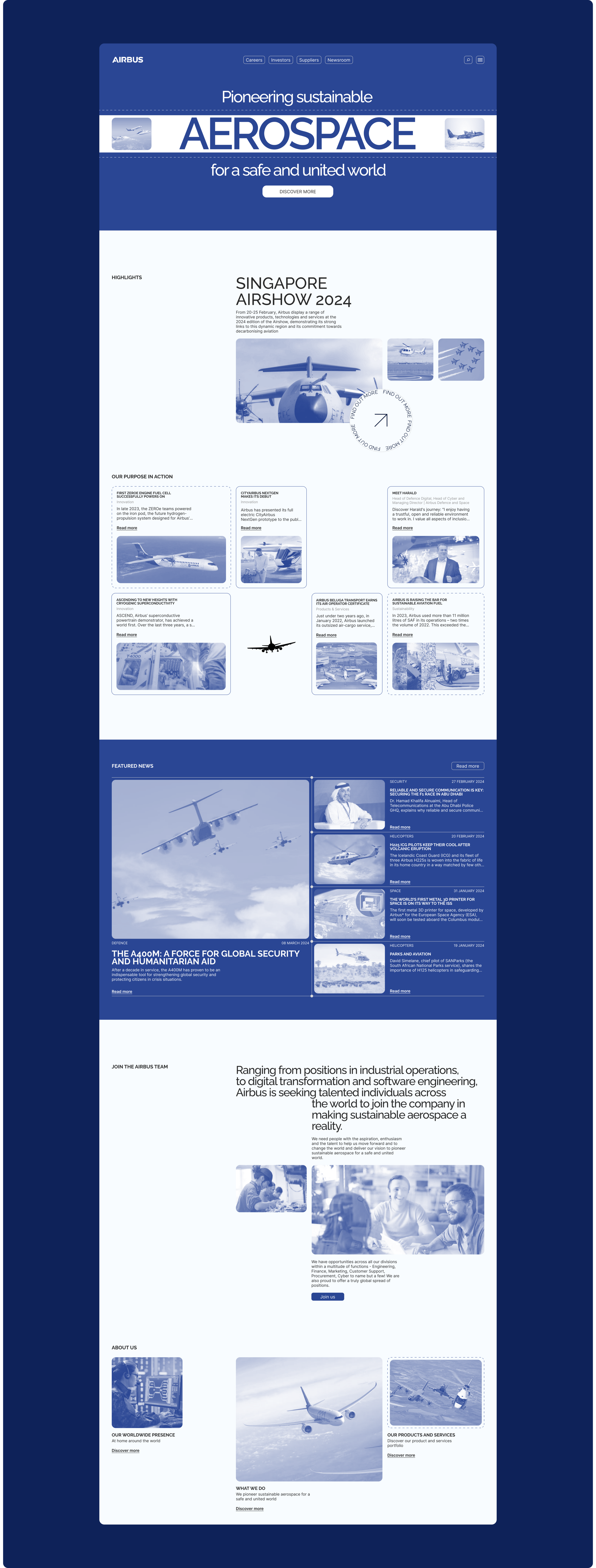 AIRBUS | Corporate website redesign — Изображение №5 — Интерфейсы на Dprofile
