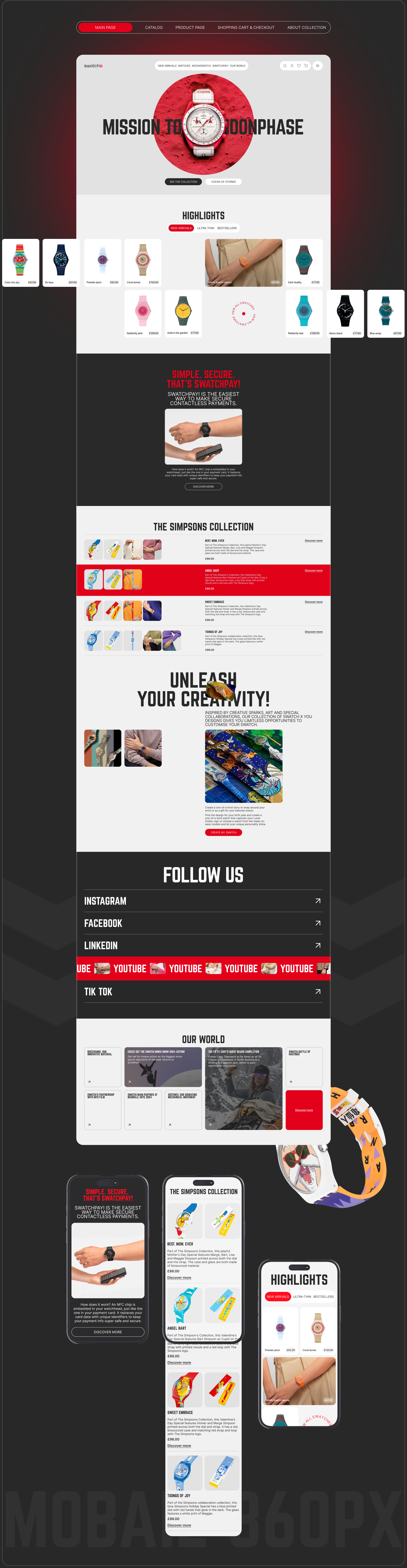 SWATCH | E-commerce — Изображение №2 — Интерфейсы, Брендинг на Dprofile