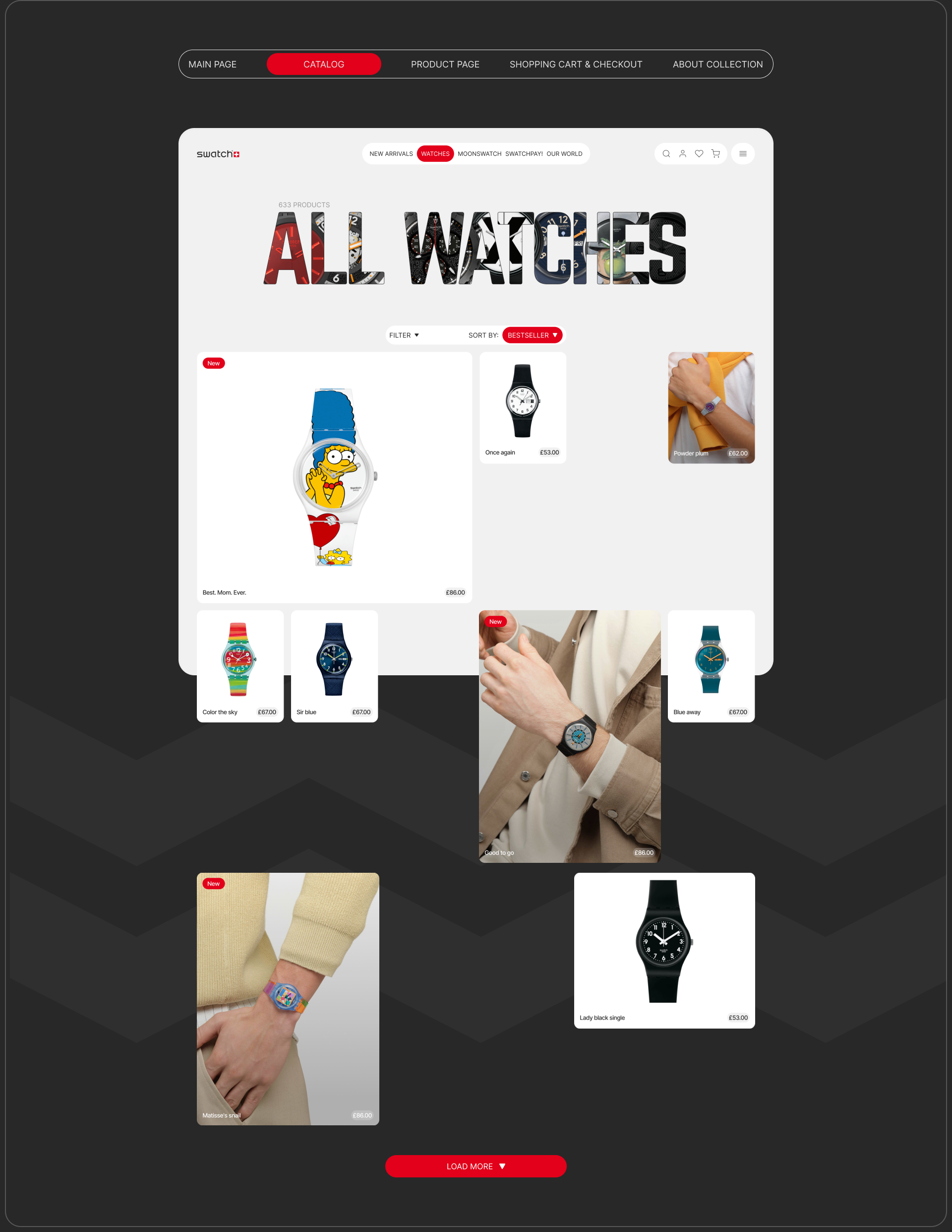SWATCH | E-commerce — Изображение №4 — Интерфейсы, Брендинг на Dprofile