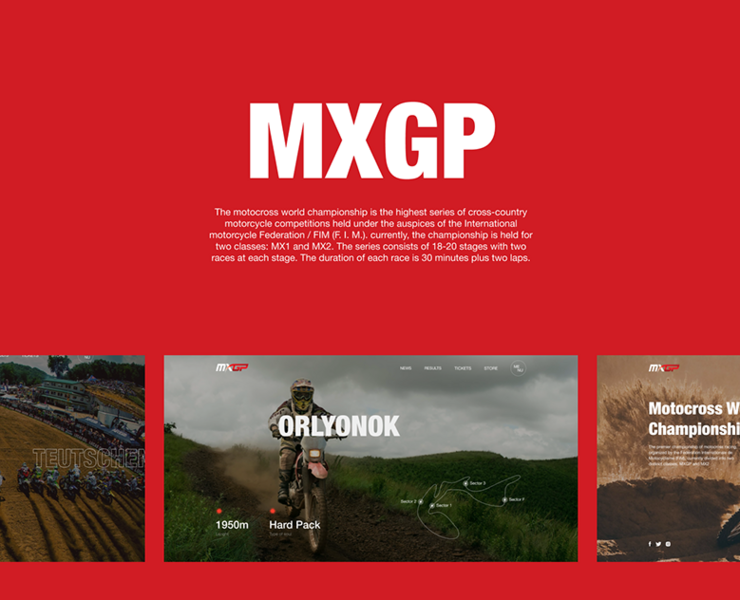 MXGP — концепт сайта мото соревнований — Интерфейсы на Dprofile