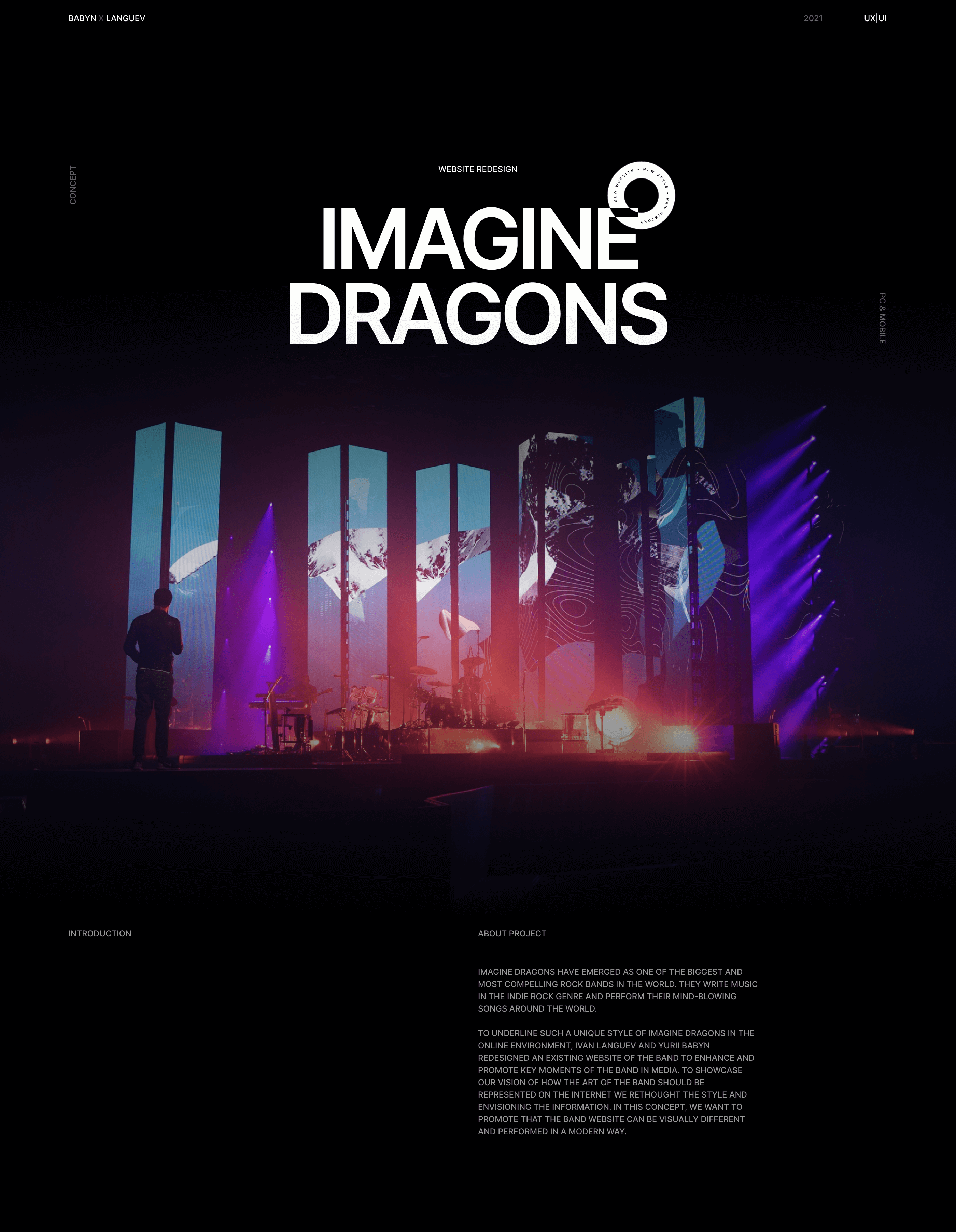 Imagine Dragons — сайт музыкальной группы — Изображение №1 — Интерфейсы на Dprofile