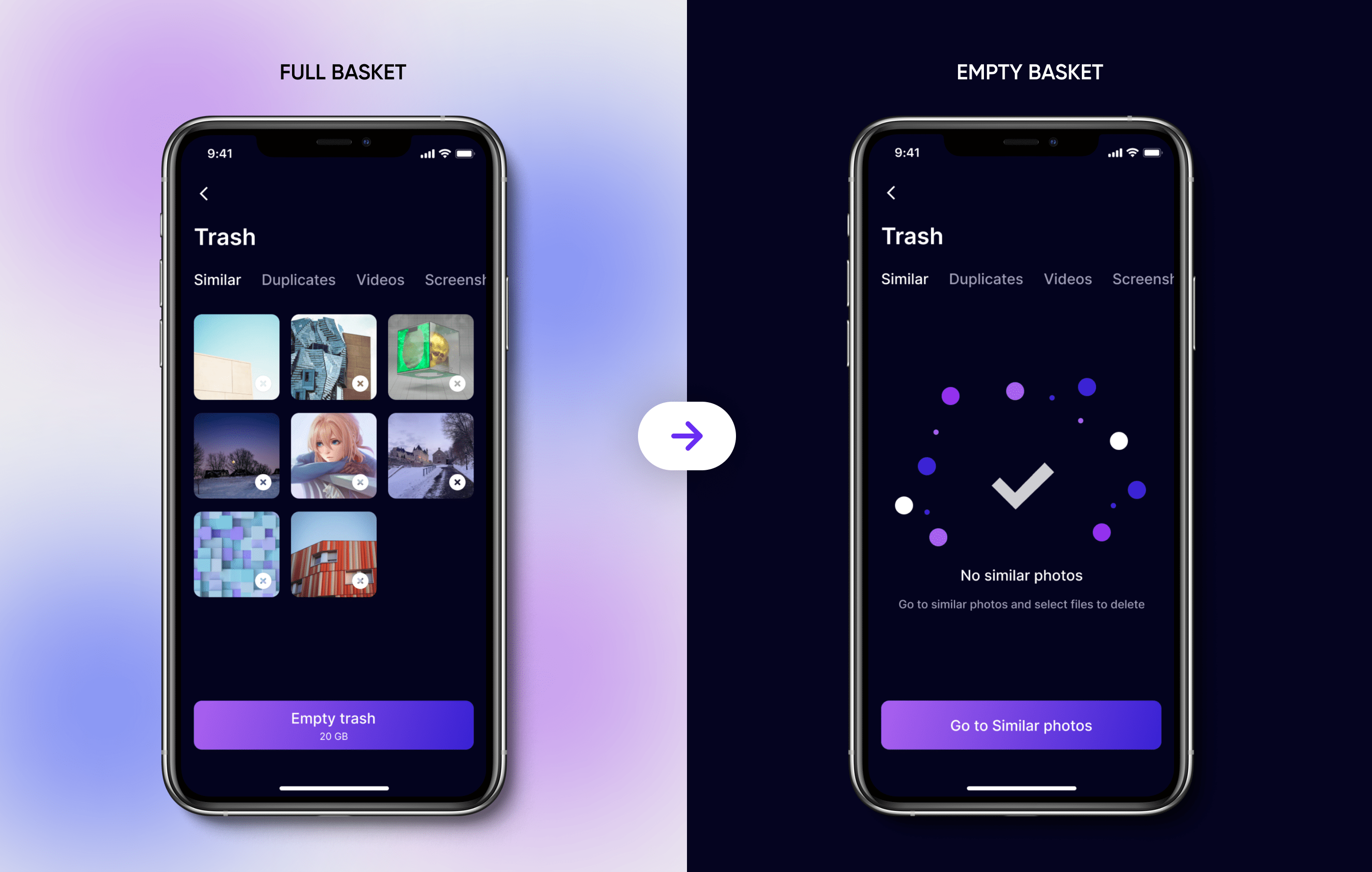 Duplicate Photos Cleaner — дизайн приложения для очистки — Изображение №12 — Интерфейсы на Dprofile