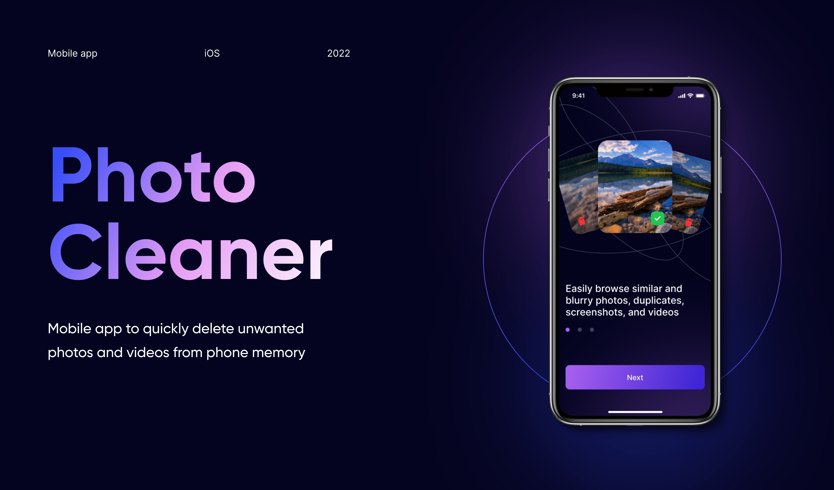 Duplicate Photos Cleaner — дизайн приложения для очистки — Изображение №1 — Интерфейсы на Dprofile