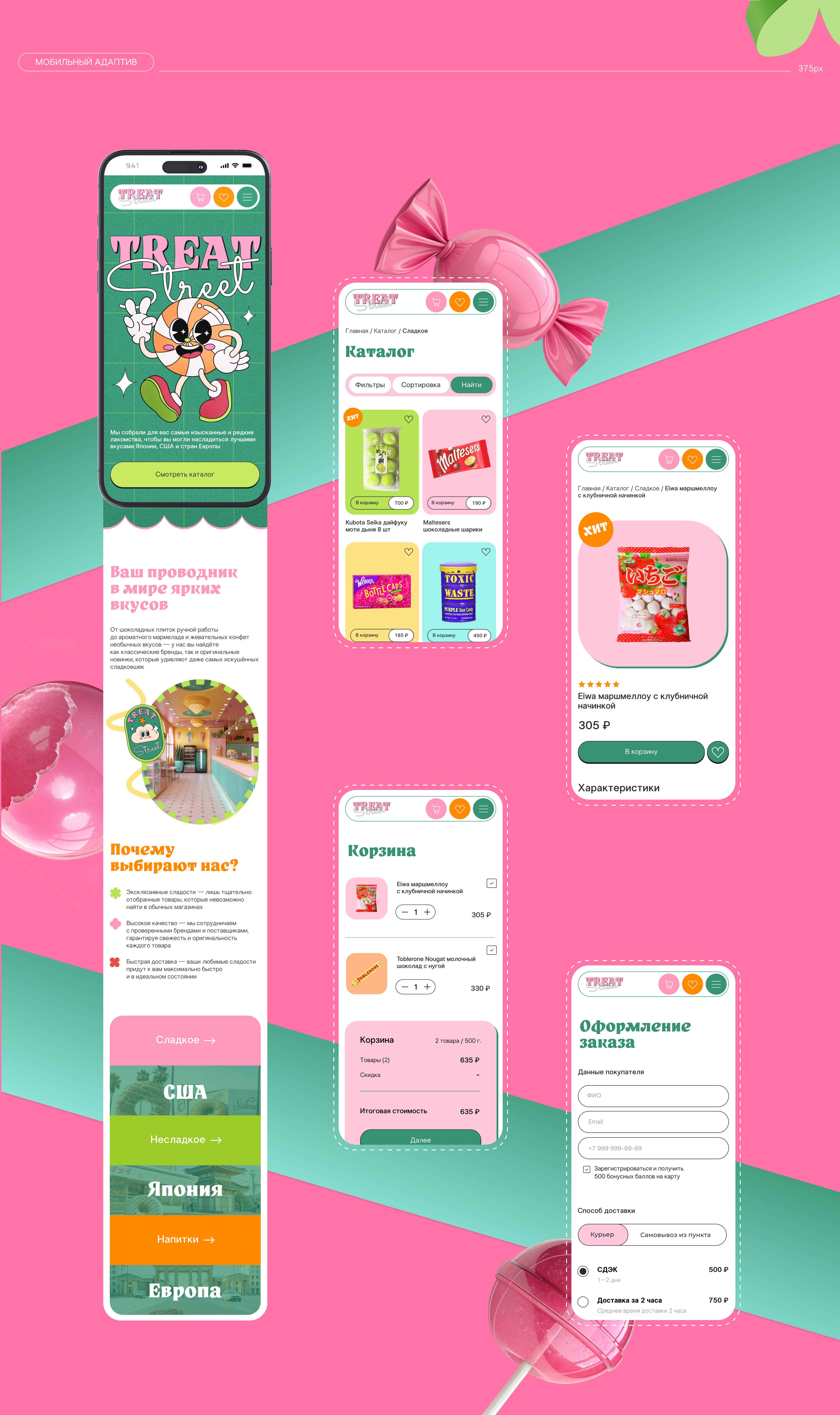 Online store of sweets | UX/UI design concept — Изображение №15 — Интерфейсы, Иллюстрация на Dprofile