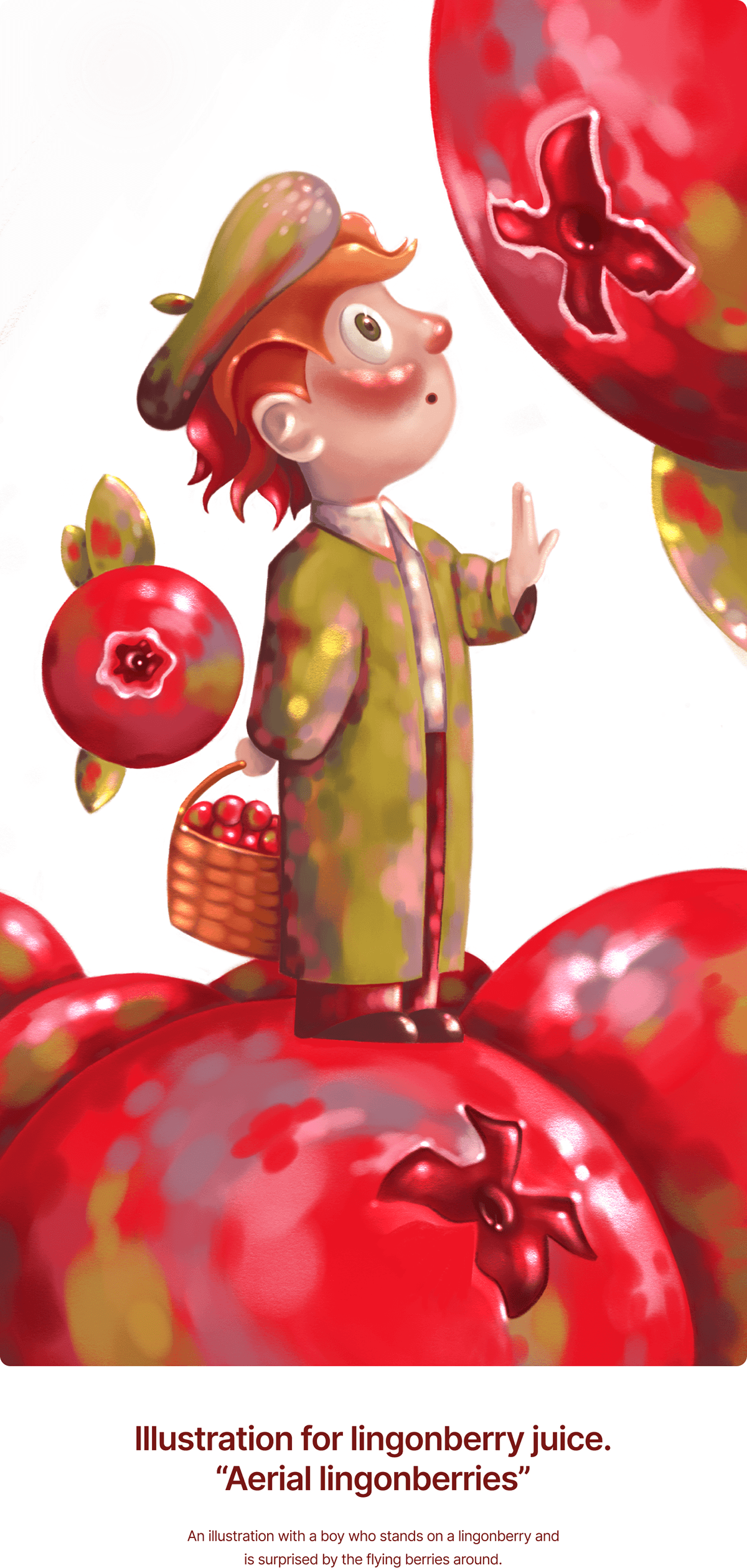 Illustrations / Cherry hail / Aerial lingonberries — Изображение №3 — Иллюстрация на Dprofile