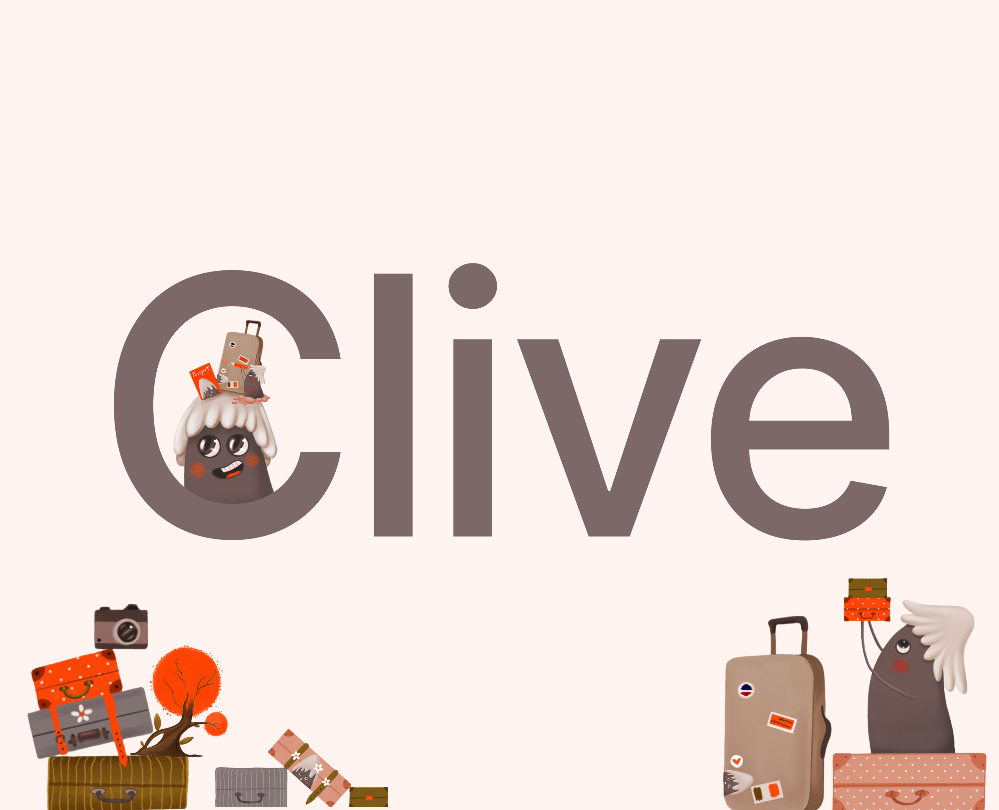 Clive / Travel app — Иллюстрация, Графика на Dprofile