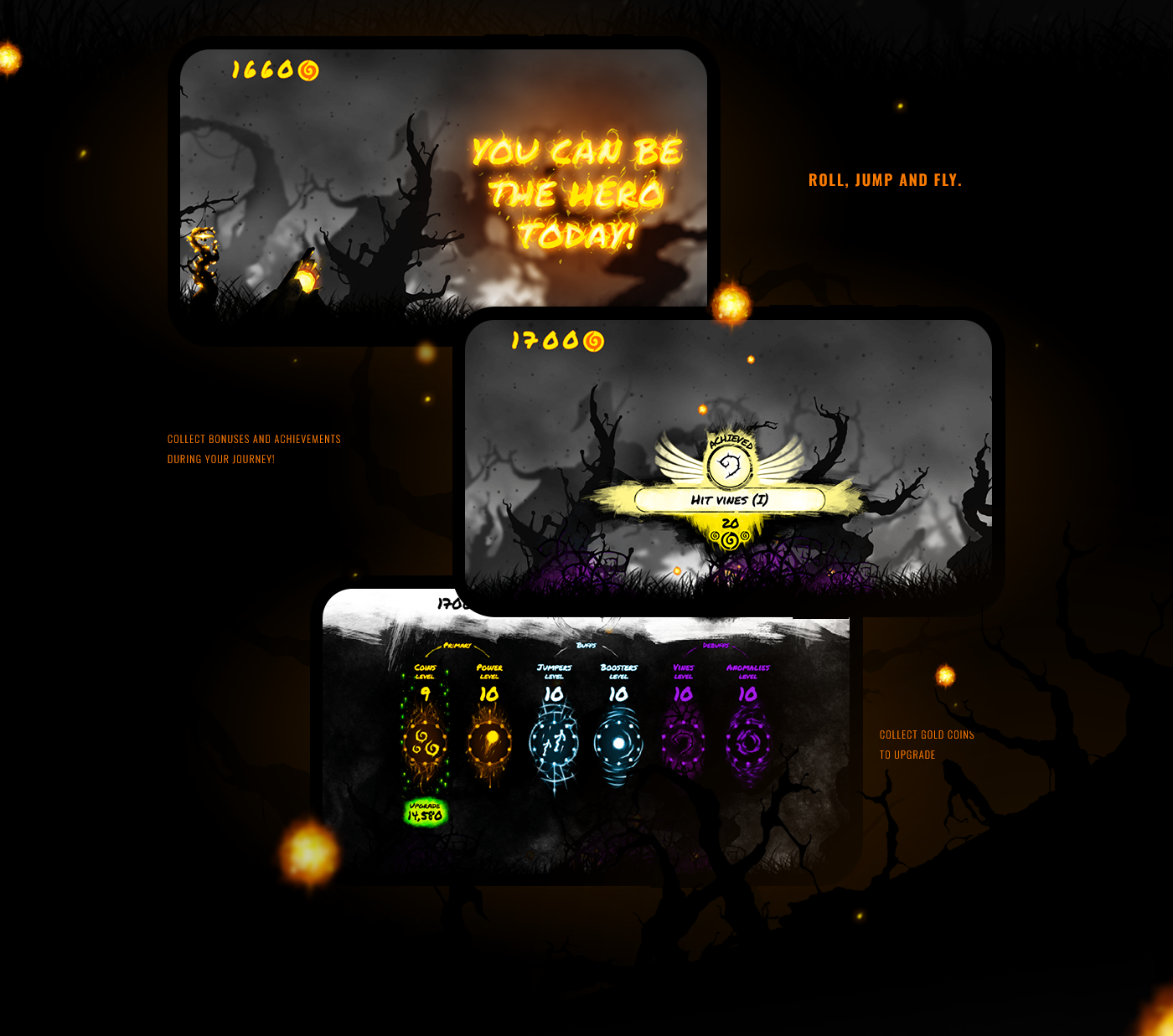 The Flying Sun — мобильная игра — Изображение №2 — Интерфейсы, Иллюстрация на Dprofile