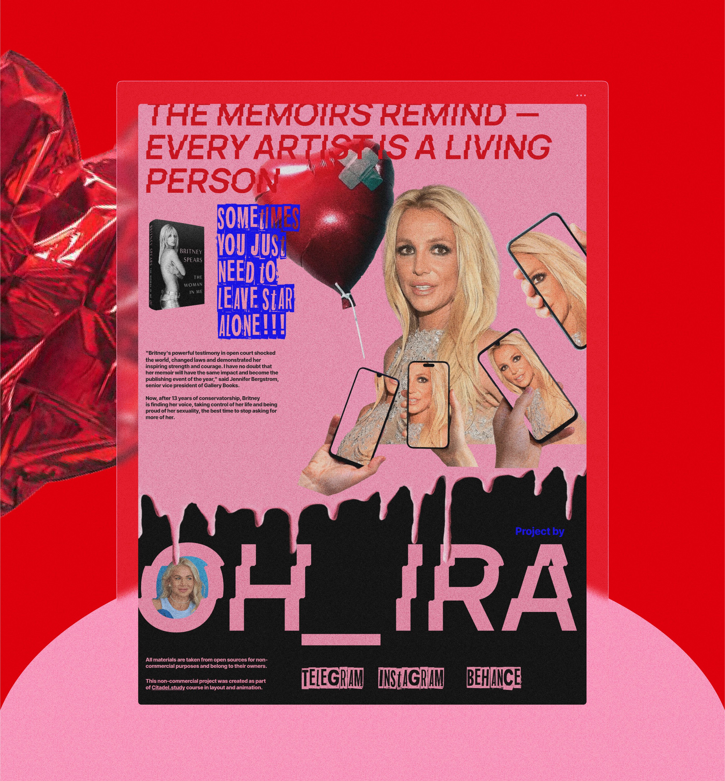 Britney, what happend? non-profit project — Изображение №9 — Интерфейсы, Анимация на Dprofile