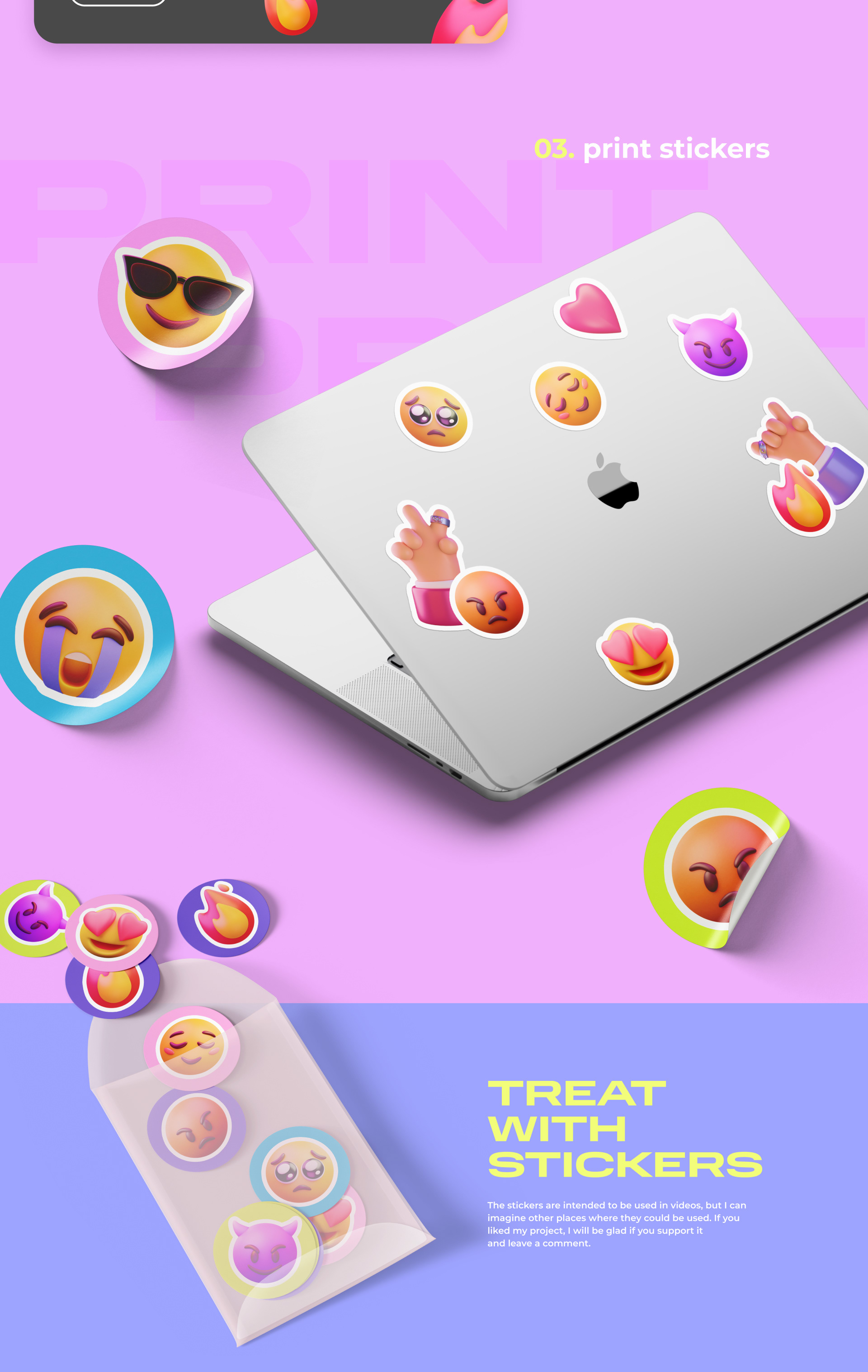 3D STICKER PACK — Изображение №12 — 3D, Анимация на Dprofile