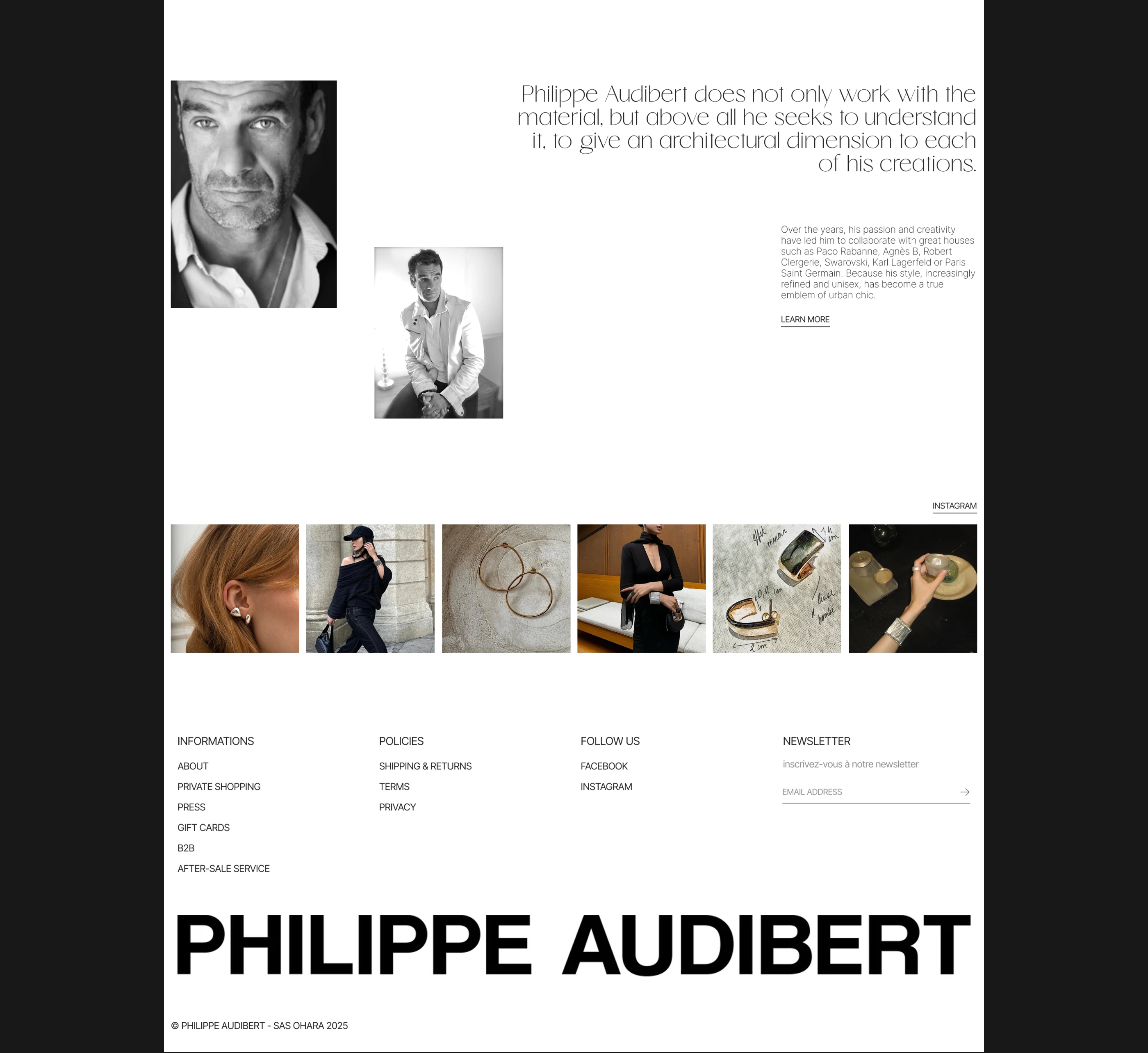 Philippe Audibert Website - Redesign Concept — Изображение №4 — Интерфейсы, Анимация на Dprofile