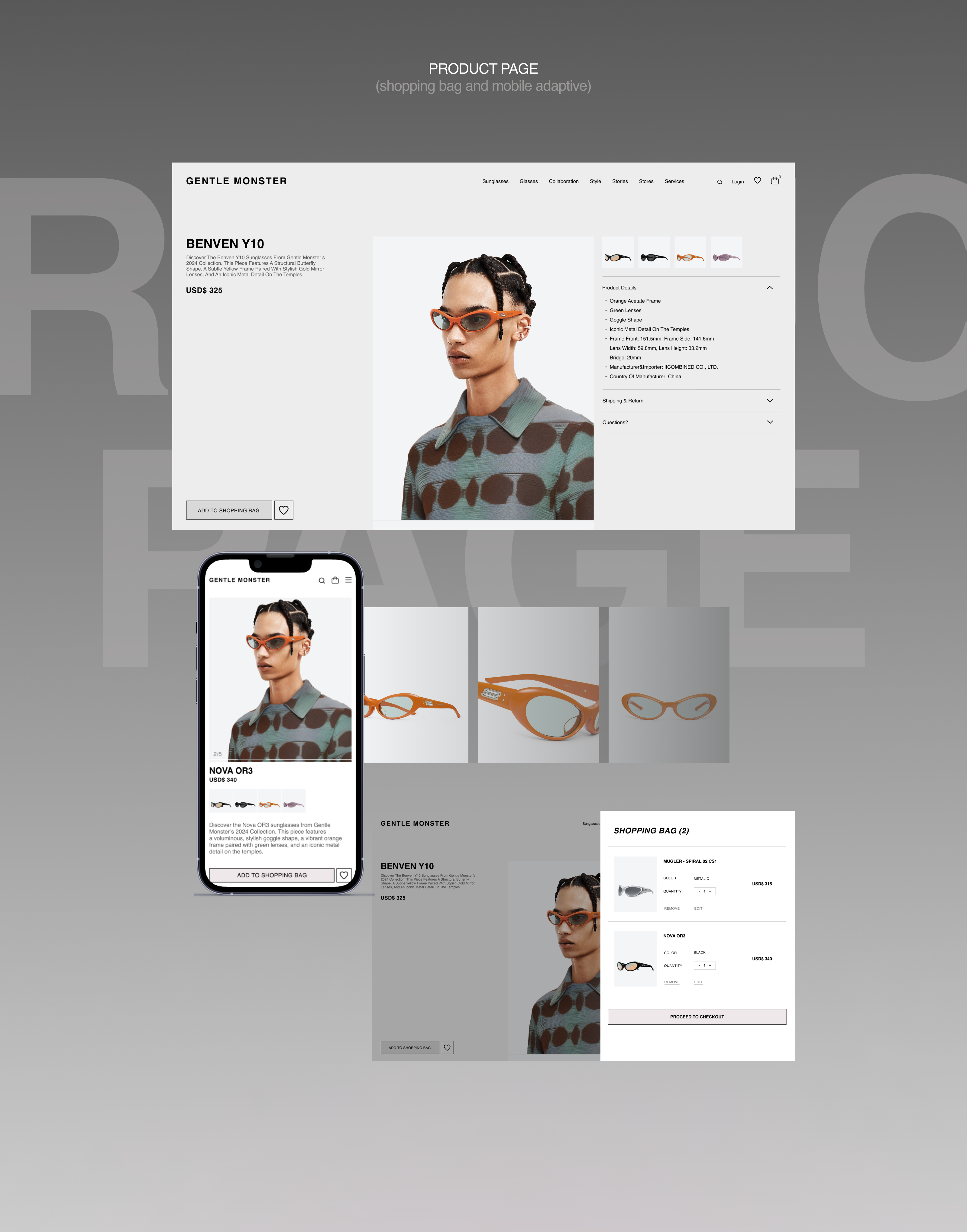 Gentle Monster | E-commerce redesign — Изображение №7 — Интерфейсы, Графика на Dprofile