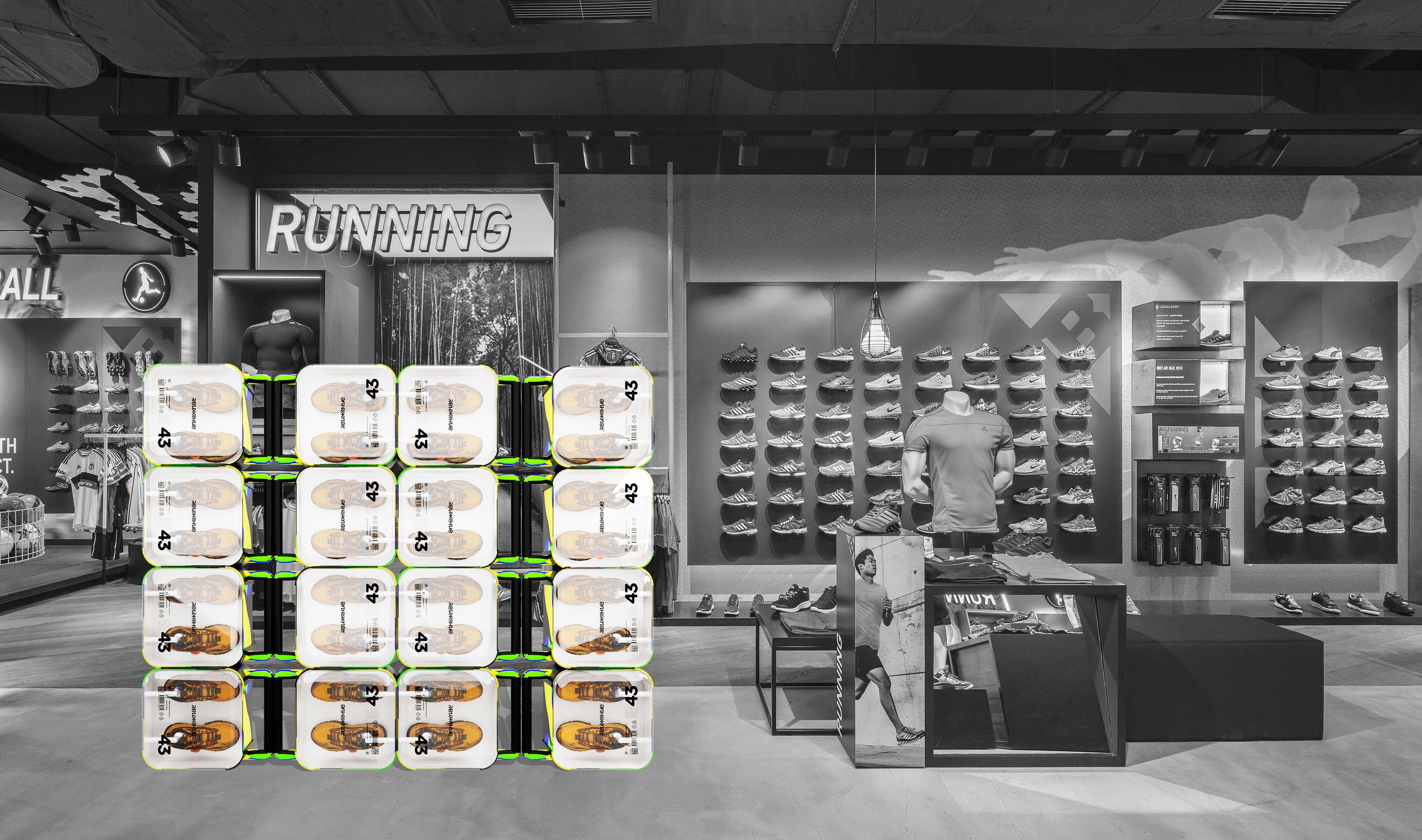 Концепт-проект упаковки кроссовок "Движение" — Изображение №19 — Брендинг, 3D на Dprofile