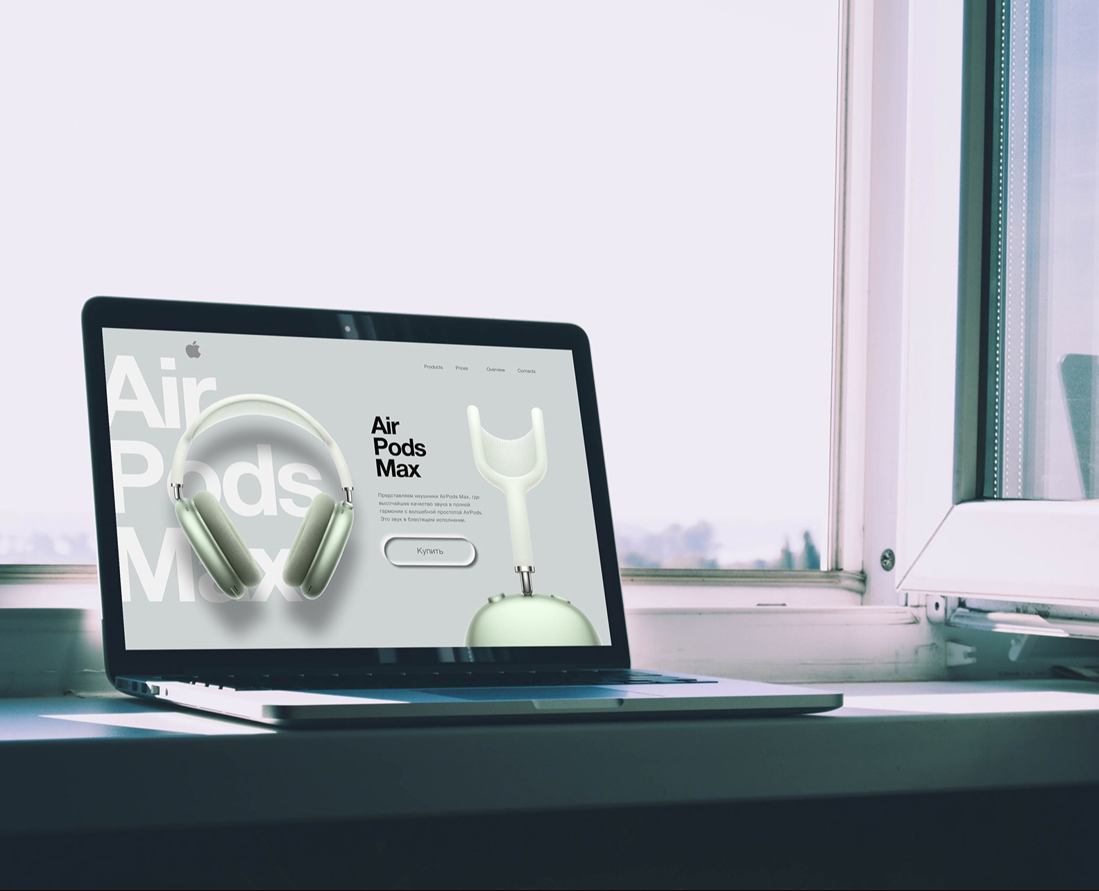 Concept site for AirPods headphoneses — Интерфейсы на Dprofile