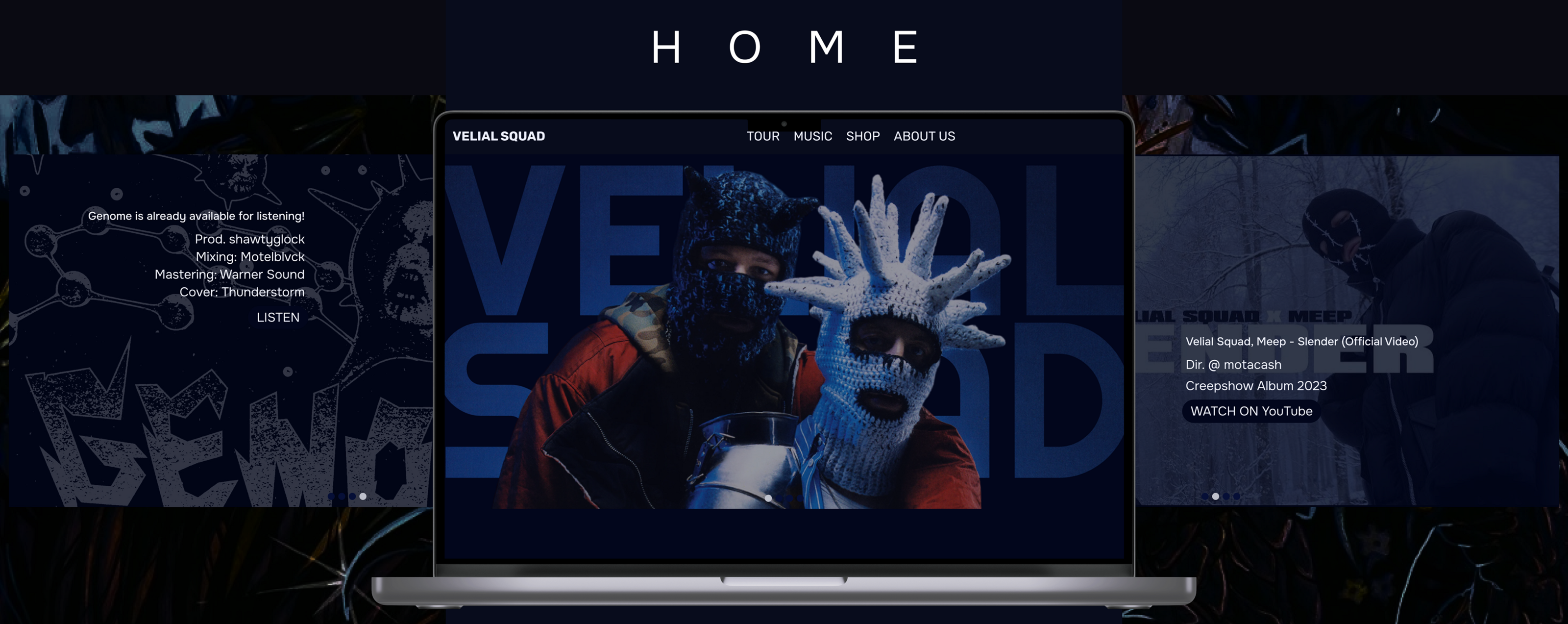 Website for a music group | Velial Squad — Изображение №2 — Интерфейсы на Dprofile