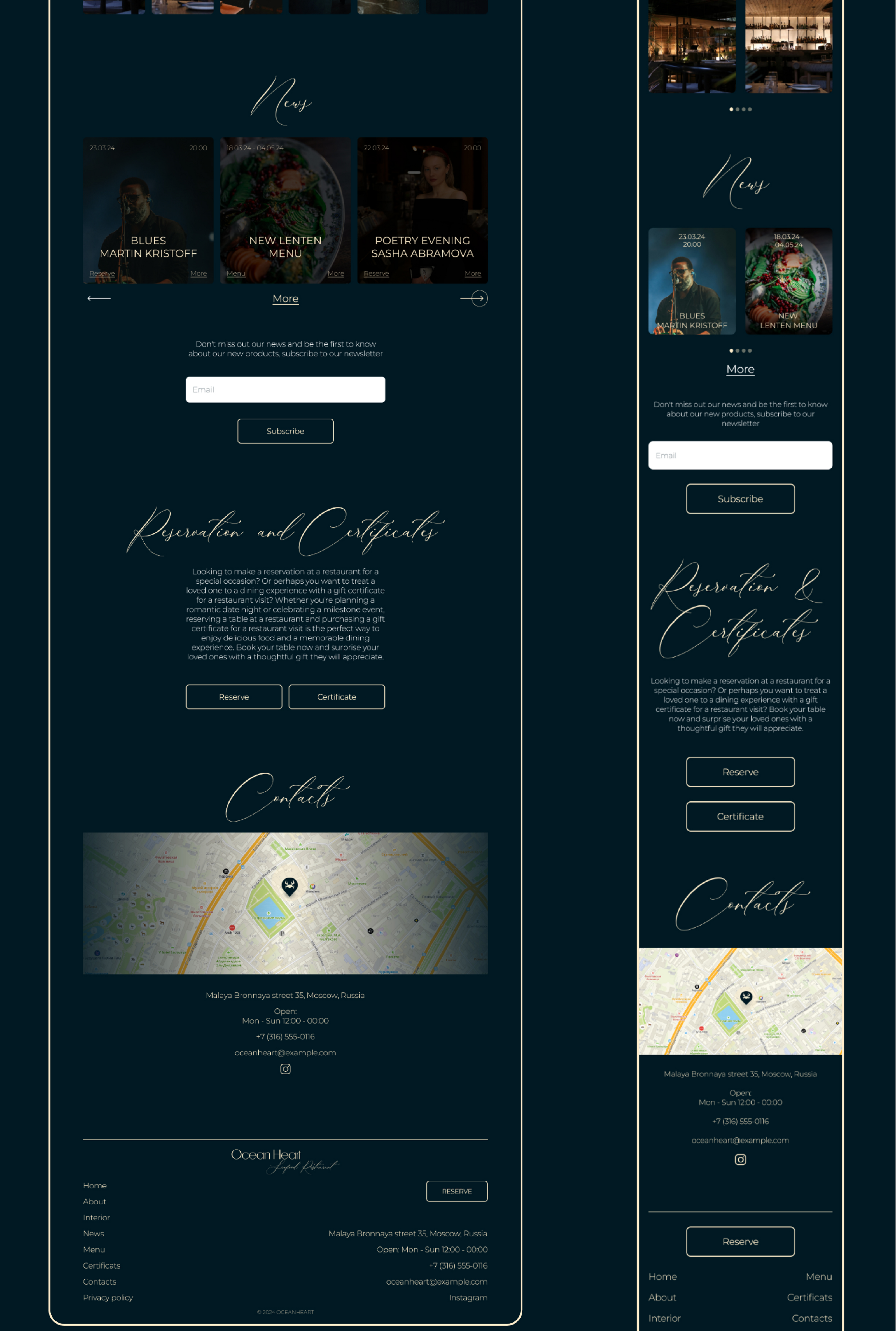 Website Design|Seafood Restaurant — Изображение №4 — Интерфейсы, Анимация на Dprofile