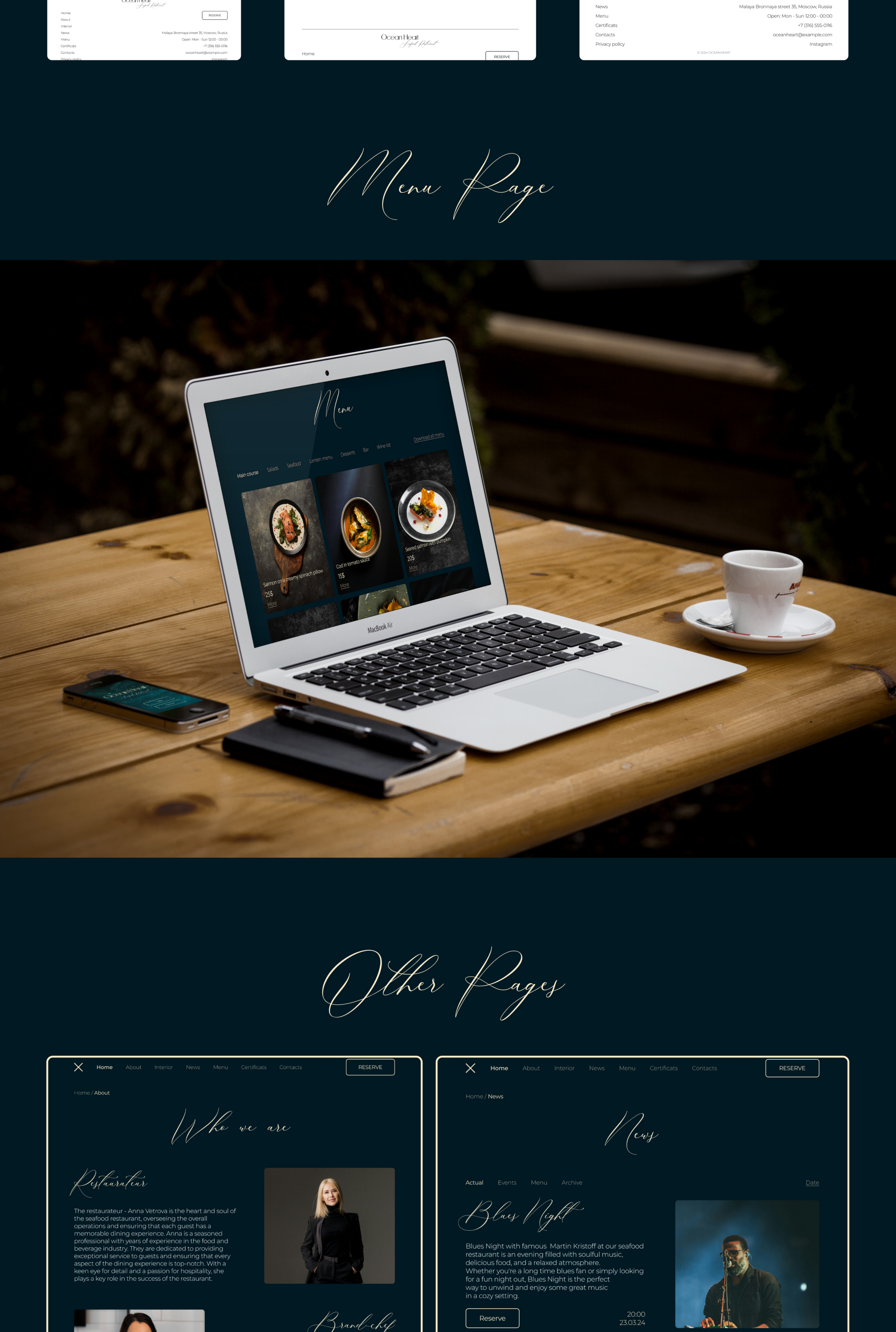 Website Design|Seafood Restaurant — Изображение №7 — Интерфейсы, Анимация на Dprofile