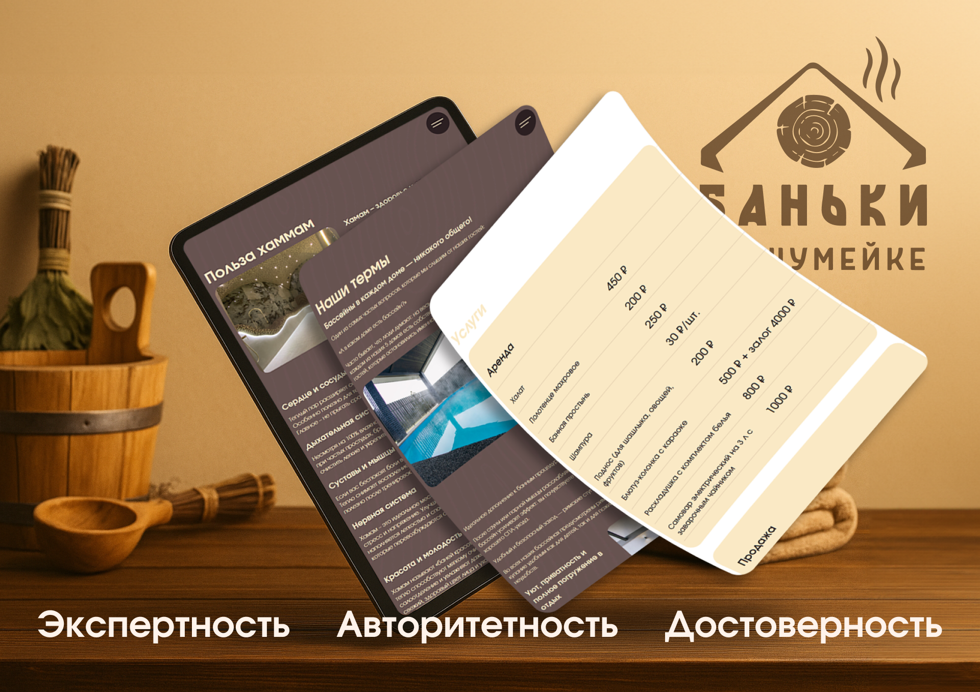 Запарились выводить бани в топ-3 за 2 месяца — Изображение №9 — Интерфейсы, Брендинг на Dprofile