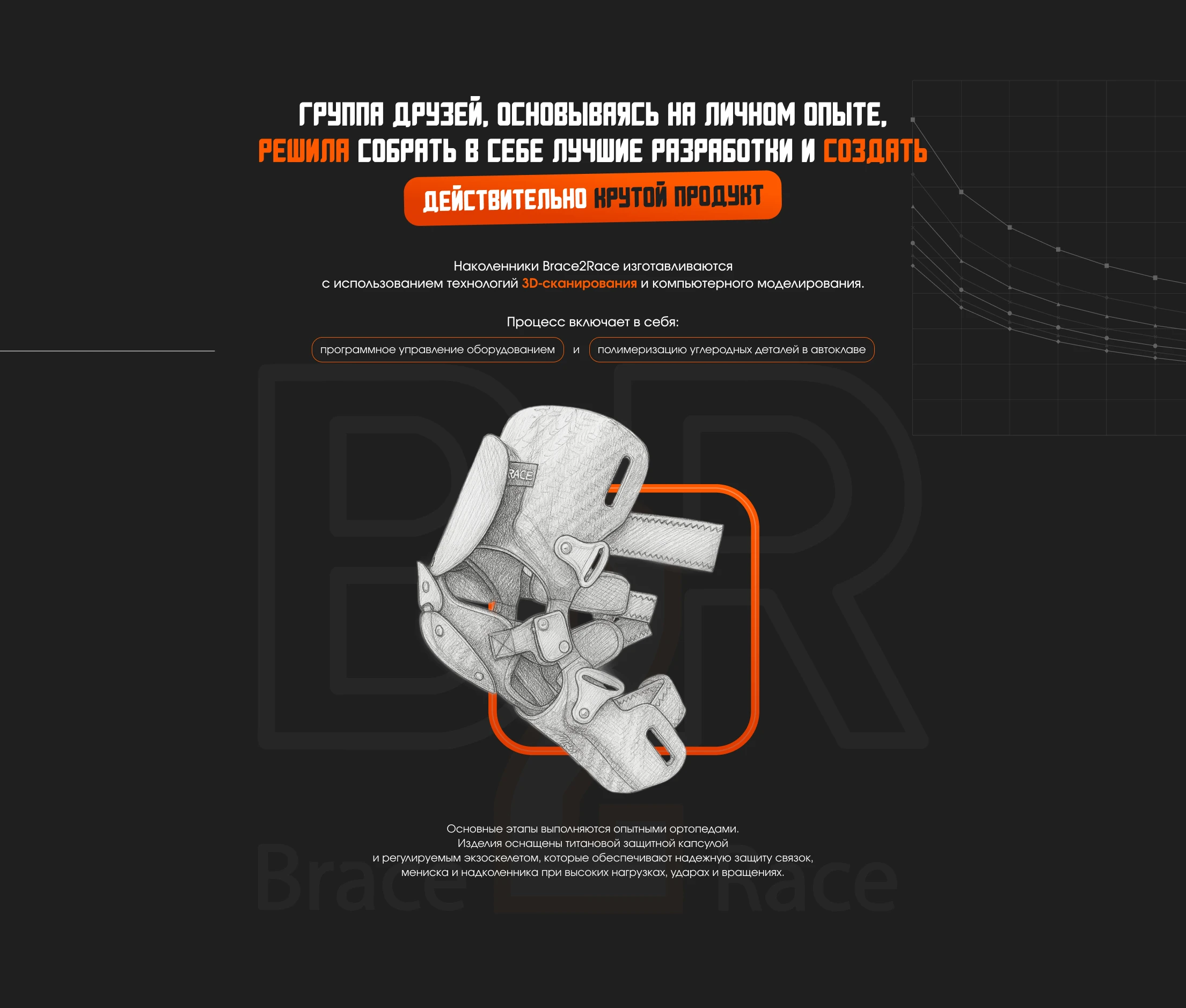 Спорт под защитой: Разработка сайта для Brace to Race — Изображение №2 — Интерфейсы, Брендинг на Dprofile