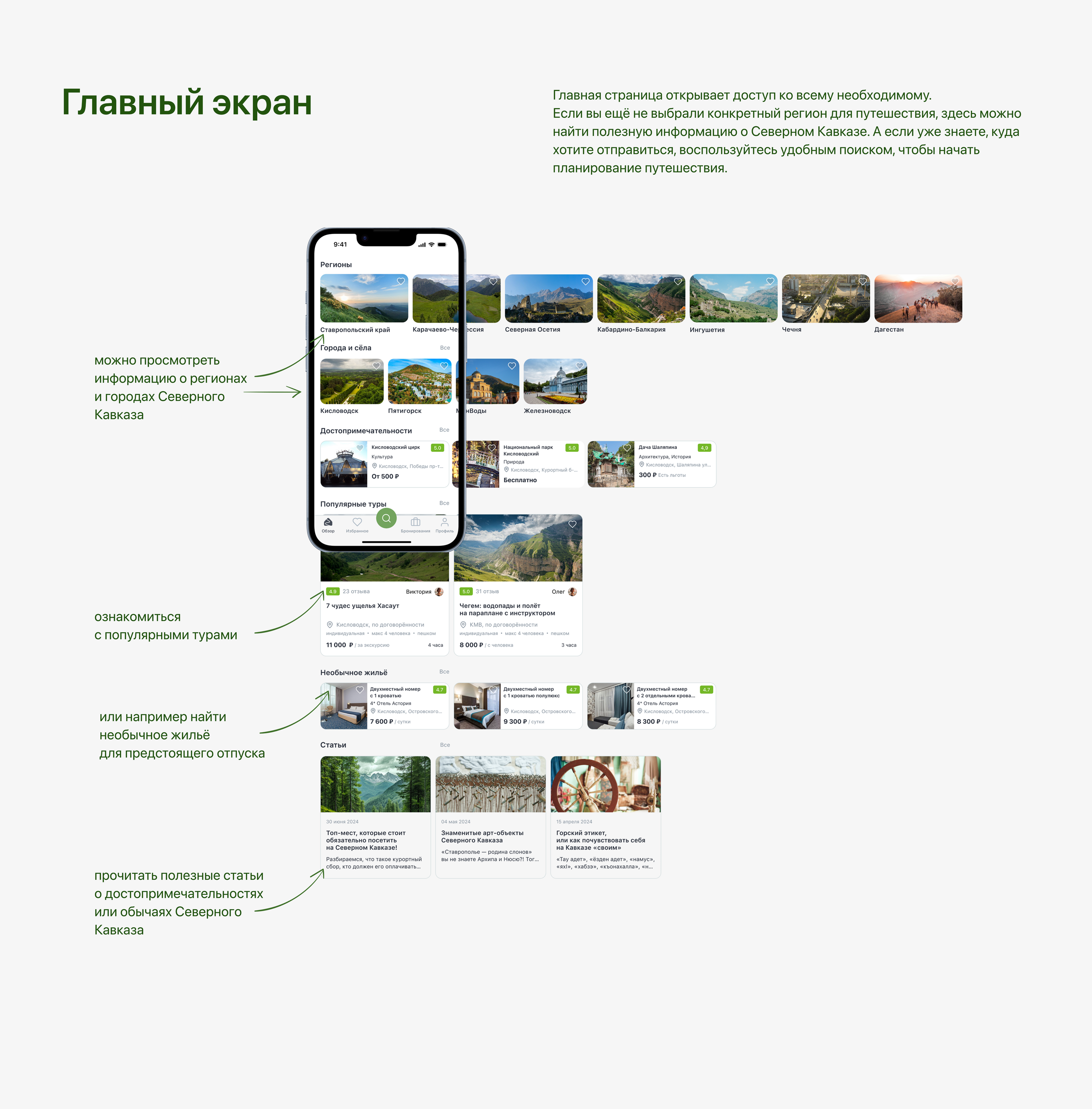Кавказ в кармане | Мобильное приложение — Изображение №14 — Интерфейсы на Dprofile