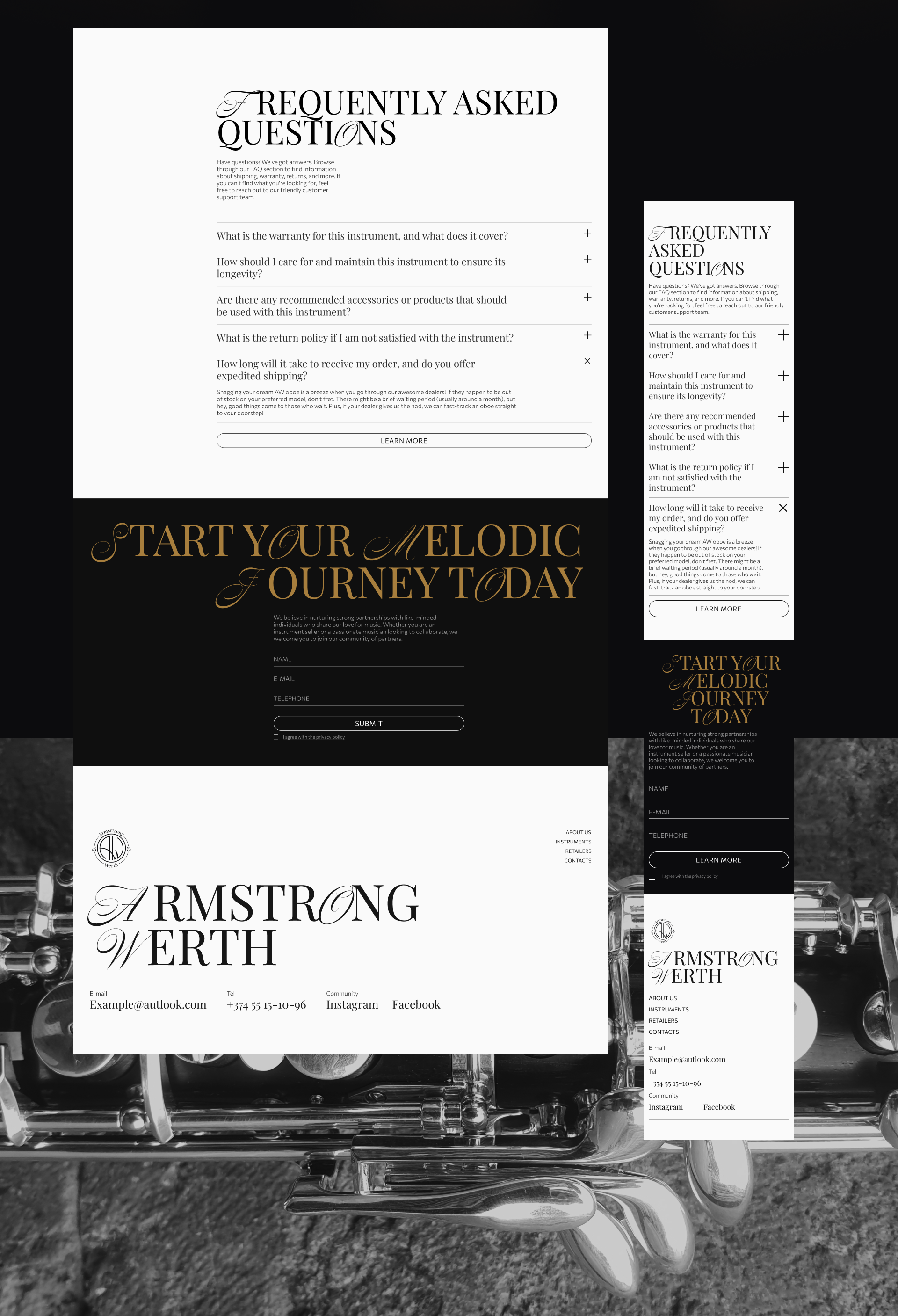 Armsrong & Werth|Landing|Logotype| — Изображение №5 — Интерфейсы, Брендинг на Dprofile