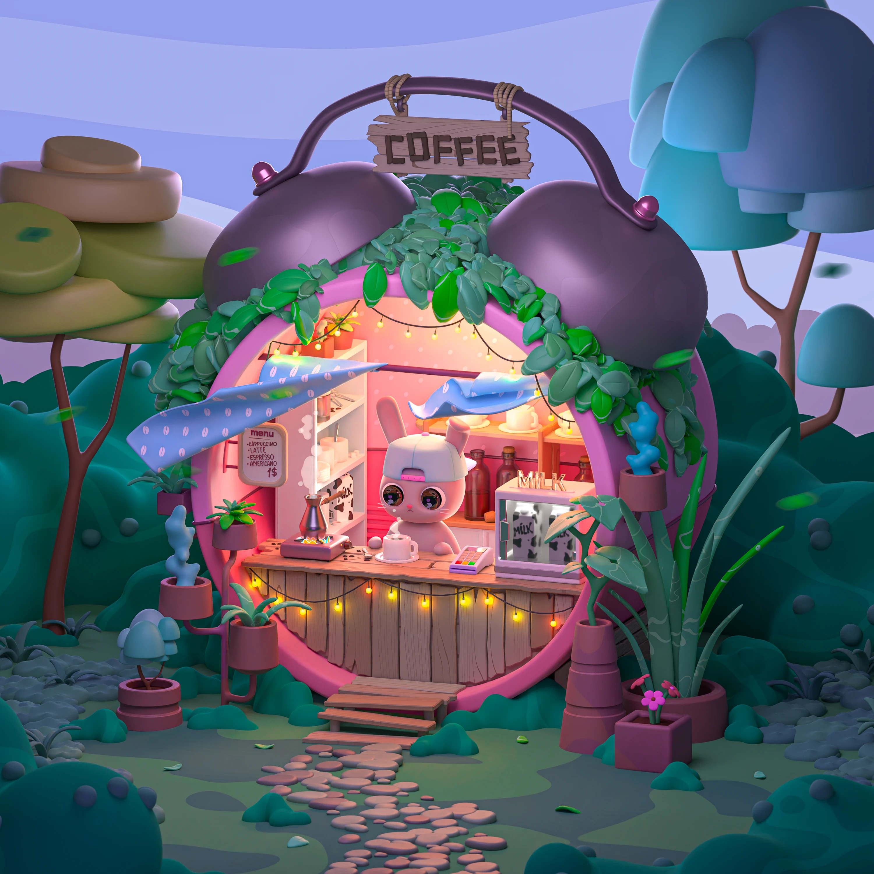 Coffee FARELY x MLDST — Изображение №2 — Иллюстрация, 3D на Dprofile