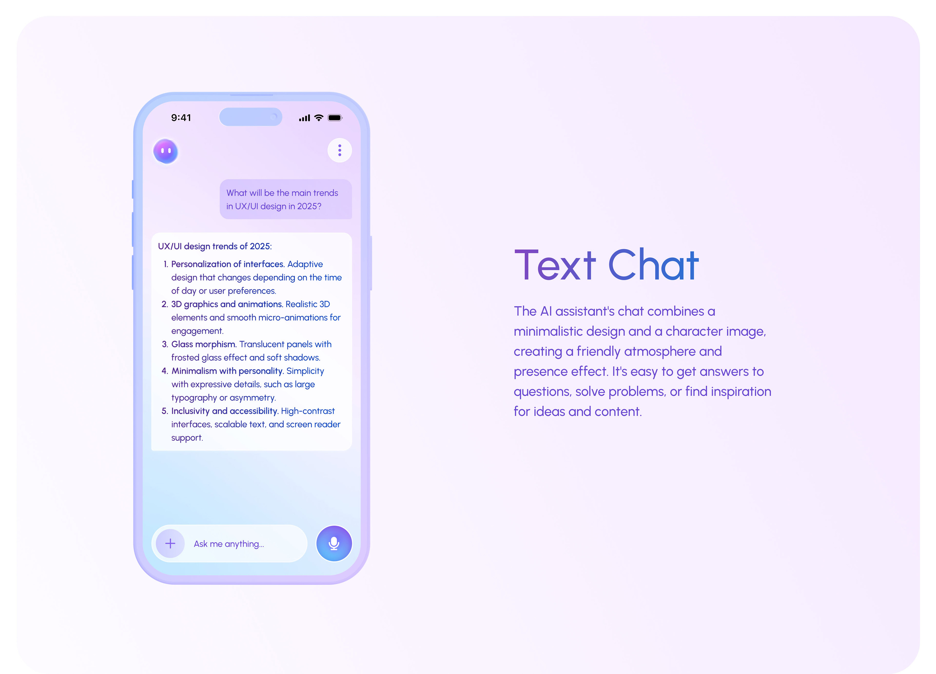 Ello AI Assistant - Mobile App & UX/UI Design — Изображение №8 — Интерфейсы на Dprofile