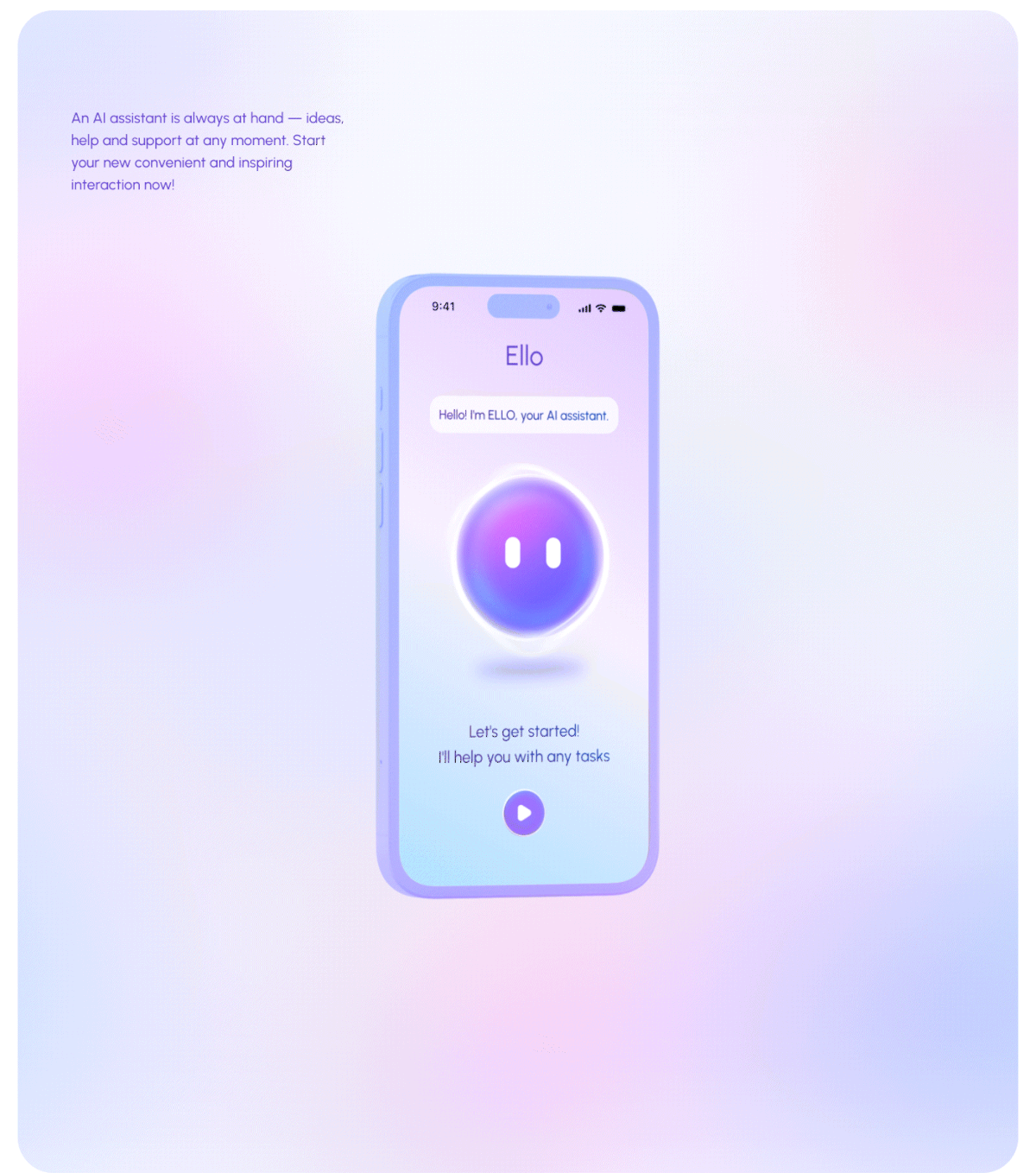 Ello AI Assistant - Mobile App & UX/UI Design — Изображение №7 — Интерфейсы на Dprofile