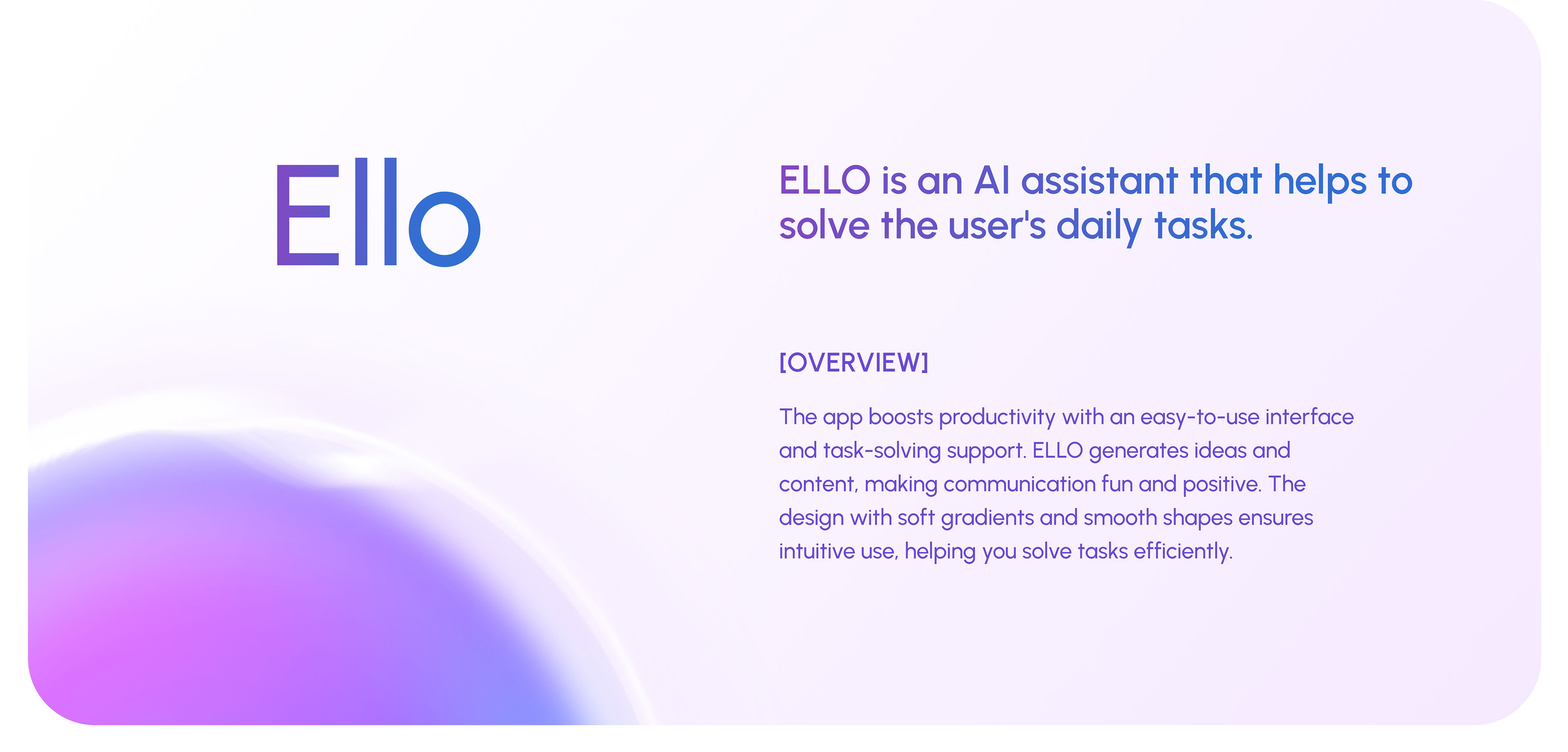 Ello AI Assistant - Mobile App & UX/UI Design — Изображение №2 — Интерфейсы на Dprofile