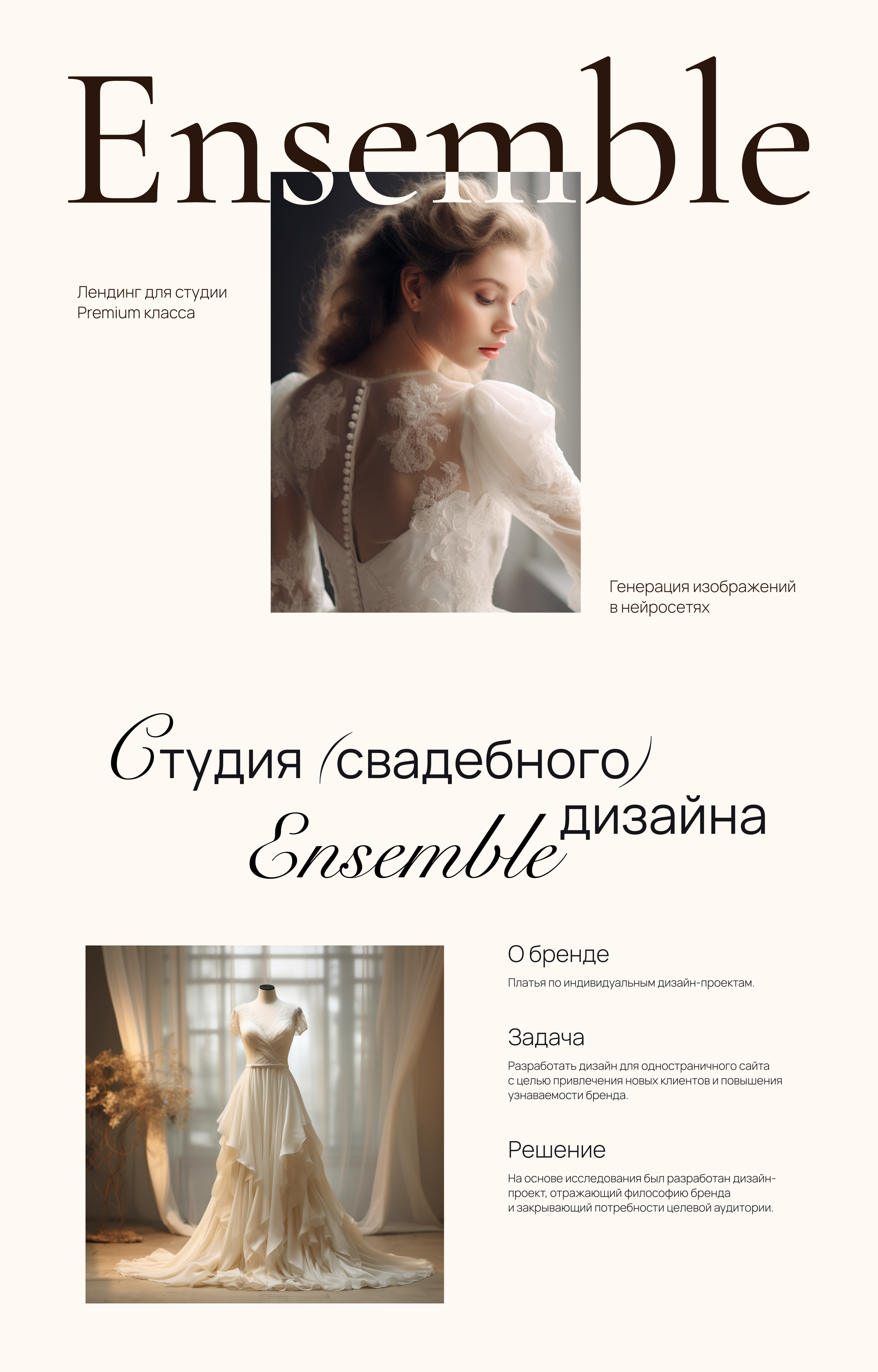 Лендинг для студии Свадебного дизайна — Изображение №1 — Интерфейсы, Брендинг на Dprofile