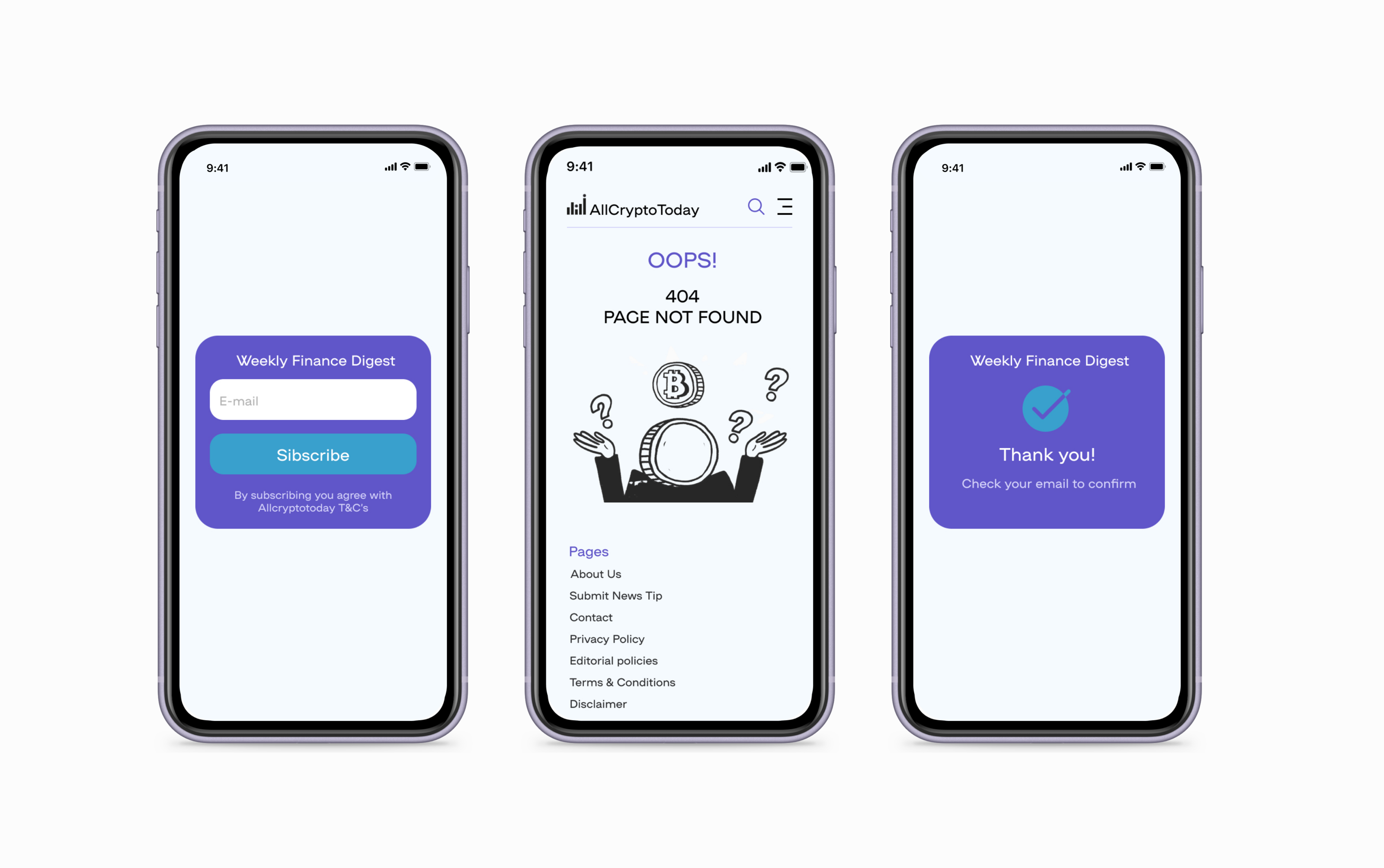 AllCryptoToday (новостной портал) — Изображение №12 — Интерфейсы на Dprofile