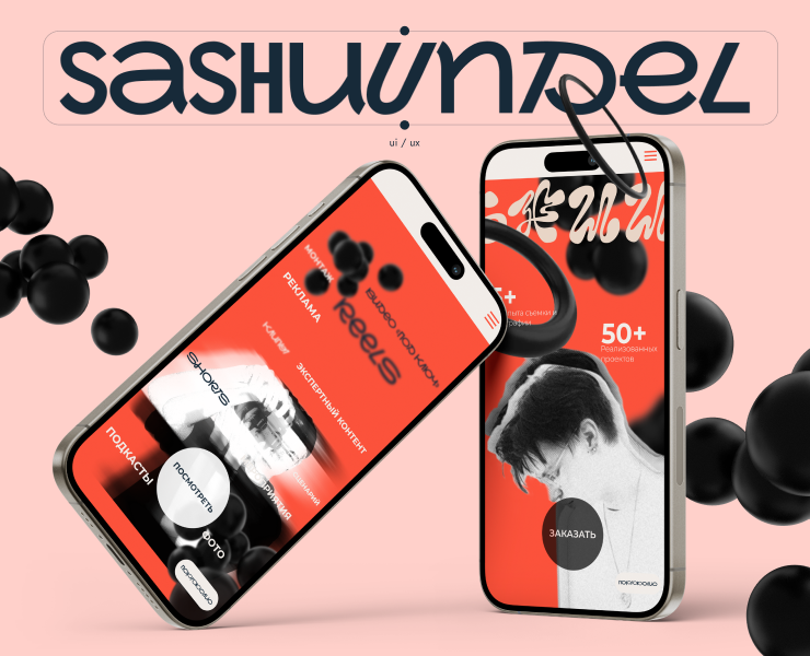 SASHUUNDEL | LANDING PAGE — Интерфейсы, Брендинг на Dprofile