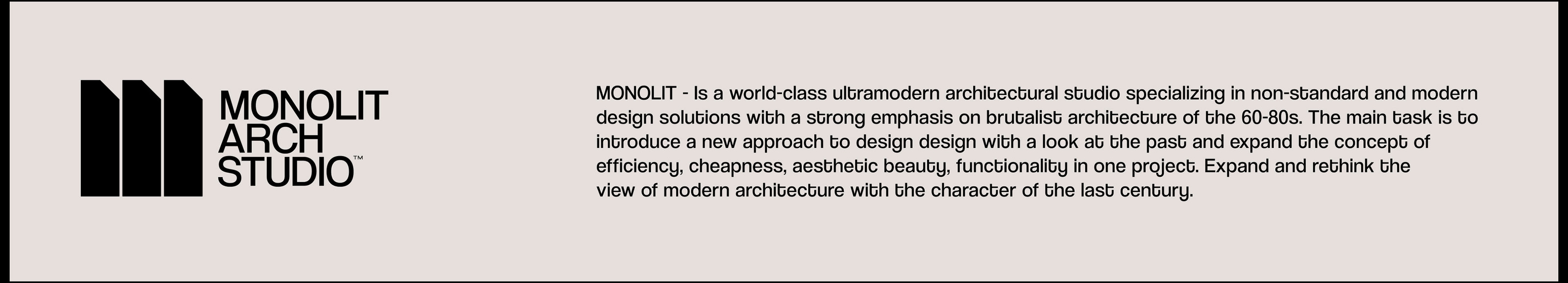 MONOLIT ARCHITECTURE STUDIO - BRAND IDENTITY — Изображение №3 — Брендинг на Dprofile