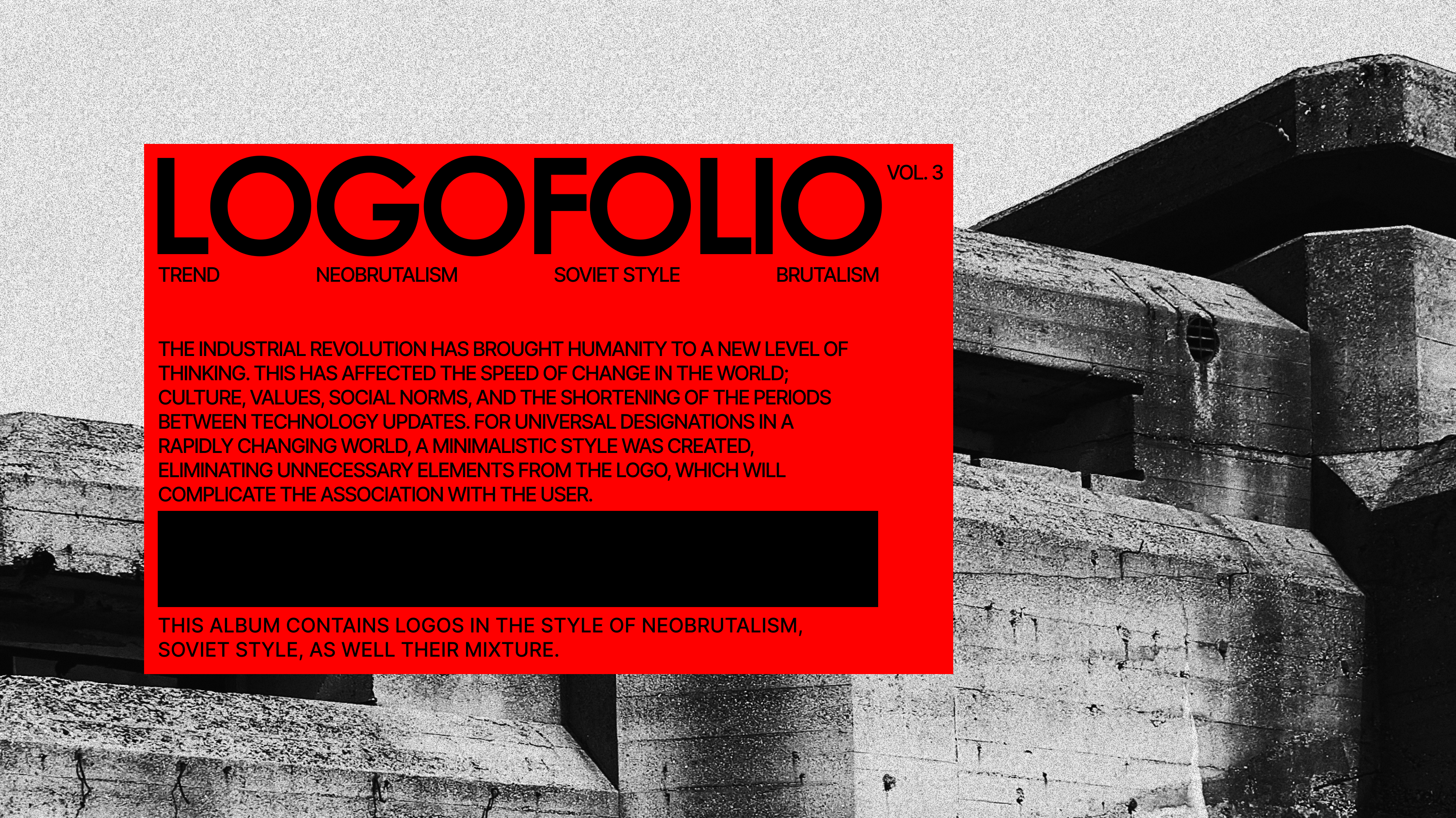 LOGOFOLIO VOL.3 - NEOBRUTALISM, SOVIET STYLE (PART III) — Изображение №1 — Брендинг на Dprofile