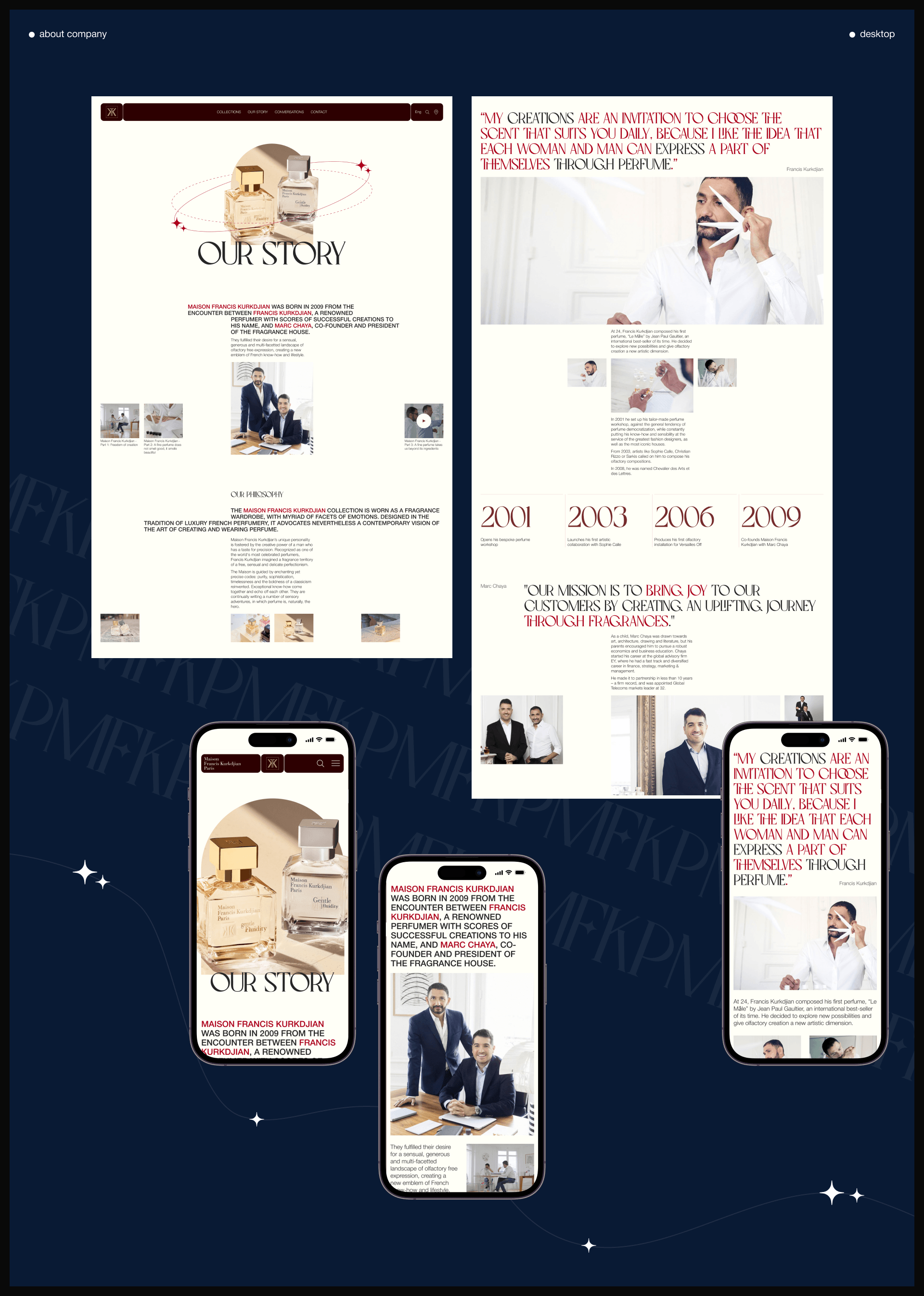 Maison Francis Kurkdjian | Corporate website redesign — Изображение №11 — Интерфейсы на Dprofile