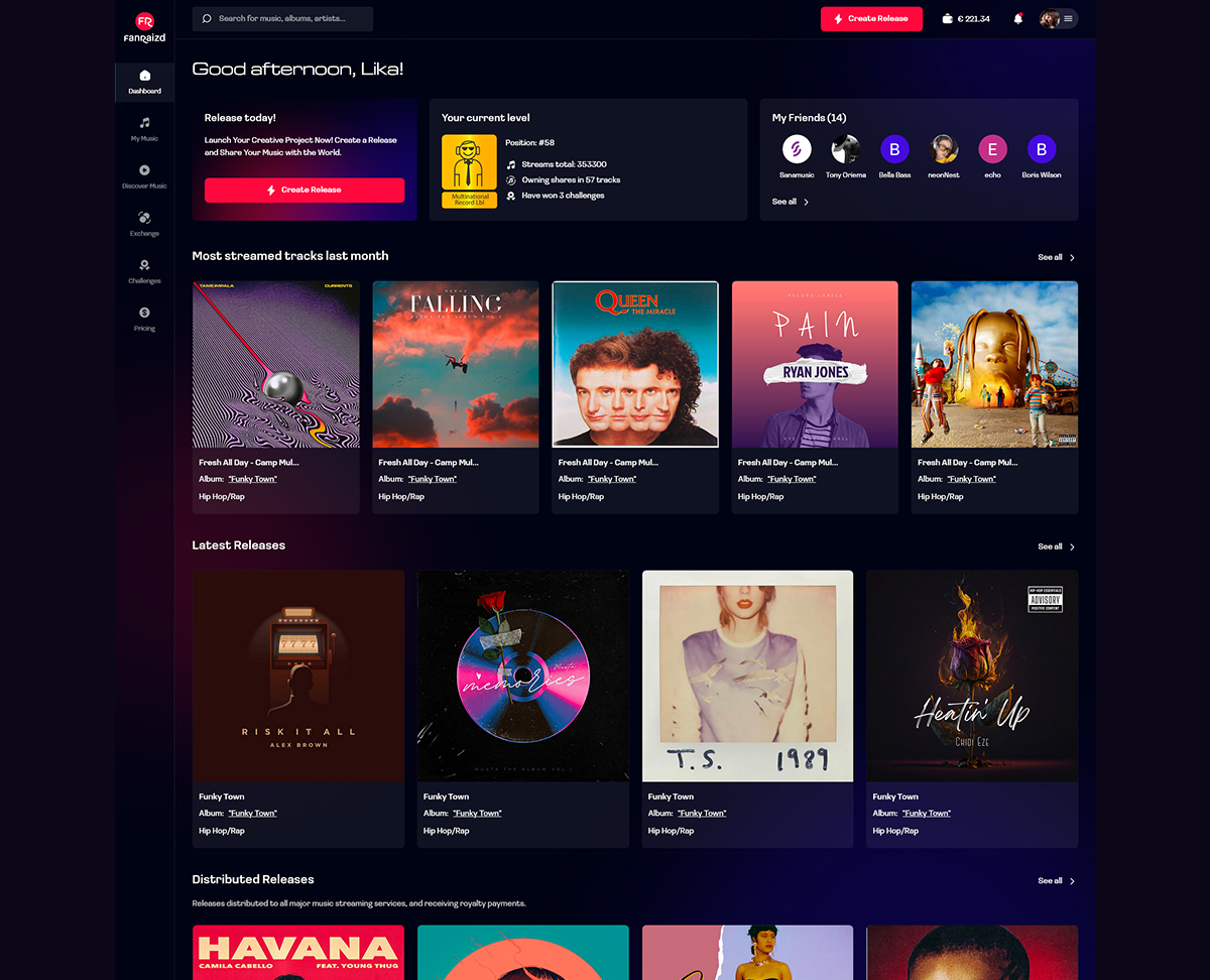 FanRaizd — Интерфейсы на Dprofile