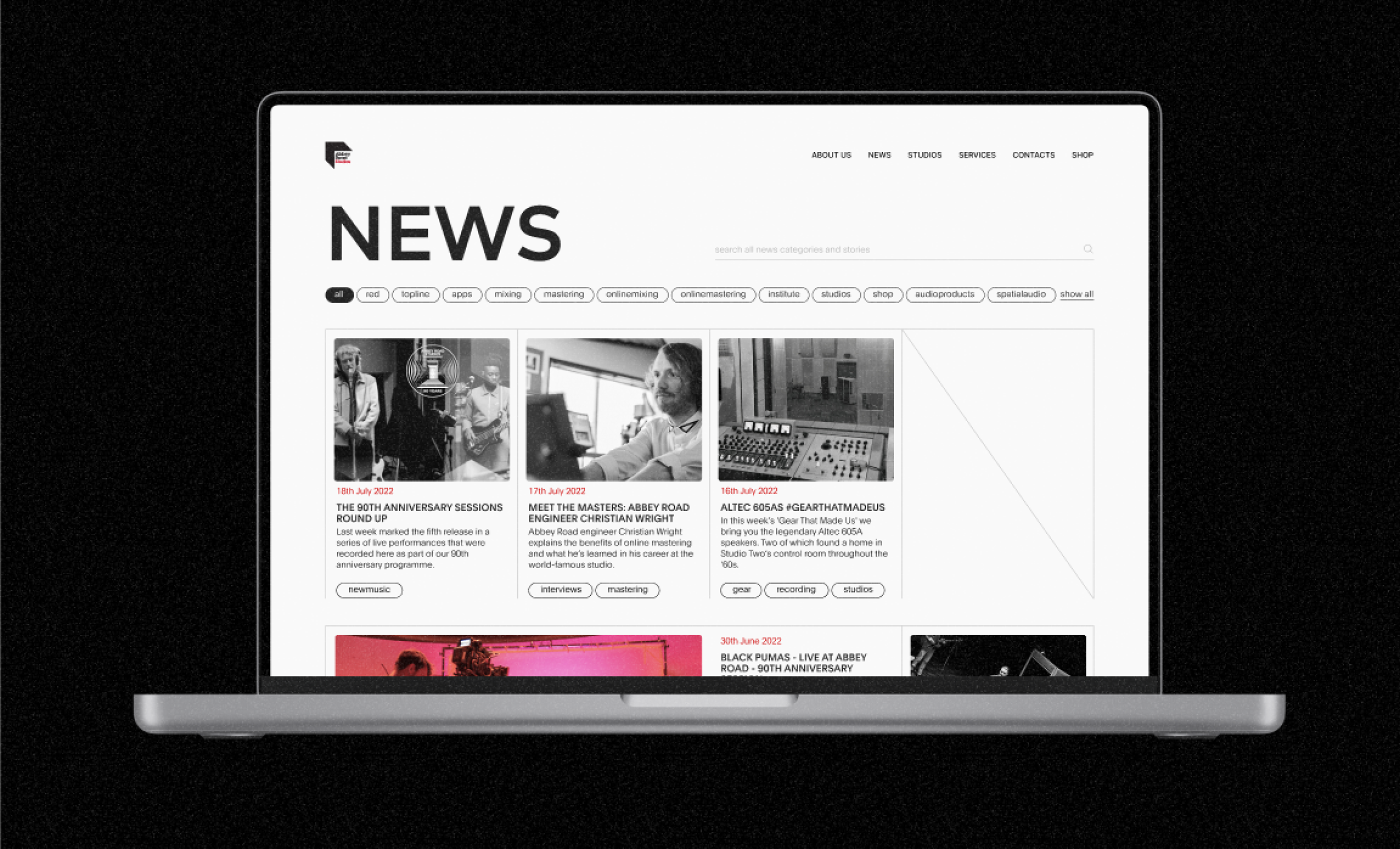 Редизайн сайта | Abbey Road Studios — Изображение №7 — Интерфейсы, Брендинг на Dprofile