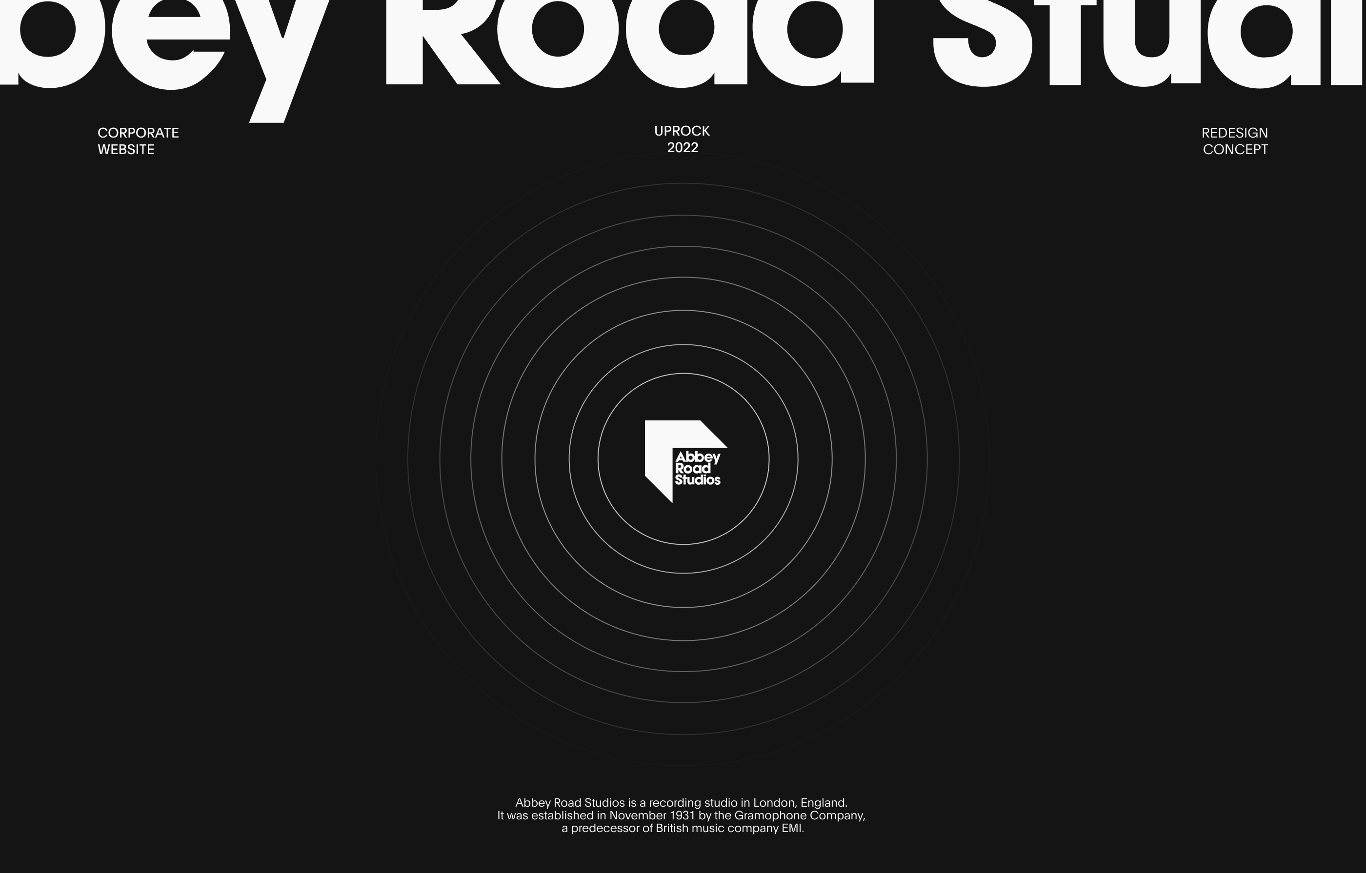 Редизайн сайта | Abbey Road Studios — Изображение №1 — Интерфейсы, Брендинг на Dprofile