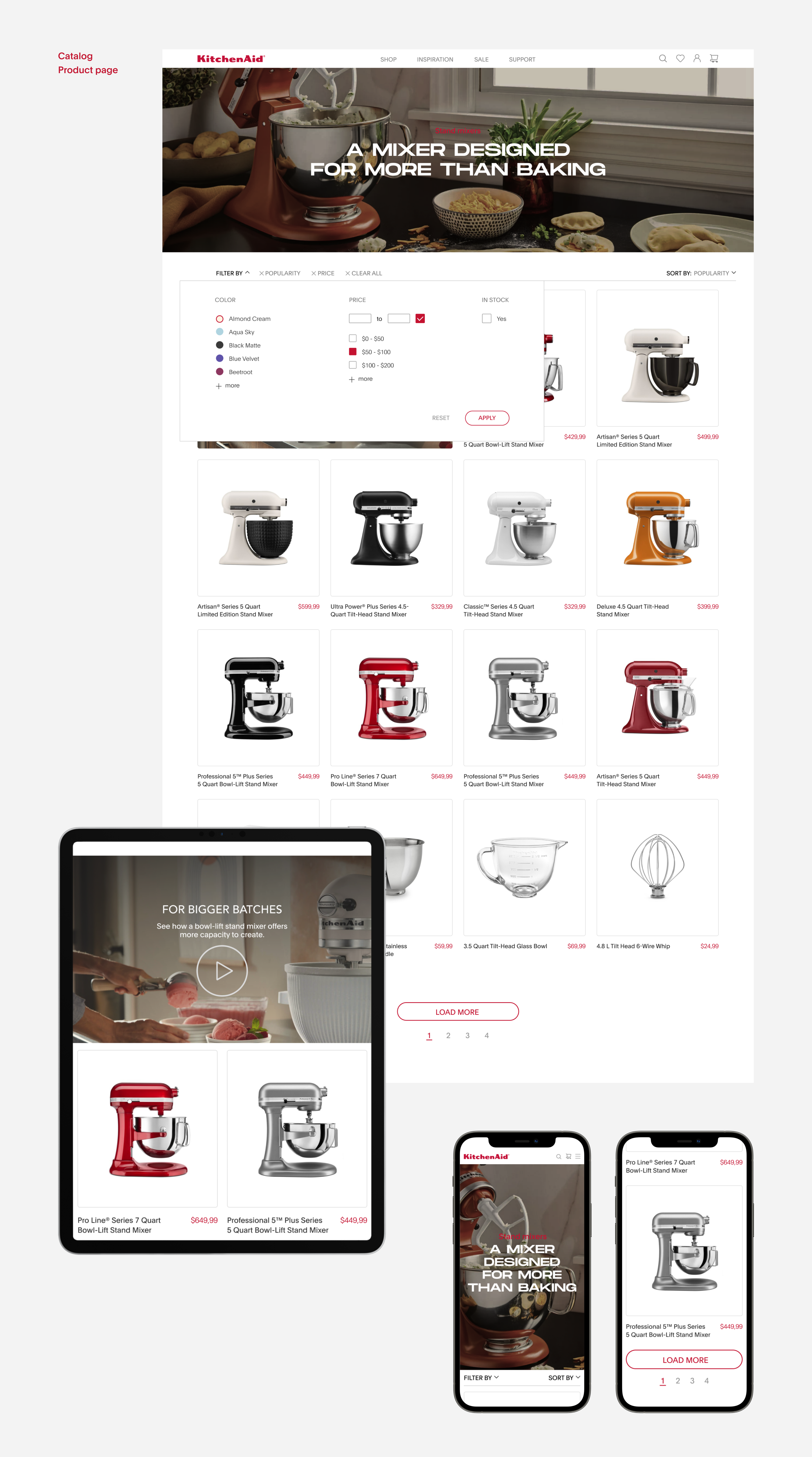 Редизайн сайта | KitchenAid — Изображение №6 — Интерфейсы, Брендинг на Dprofile