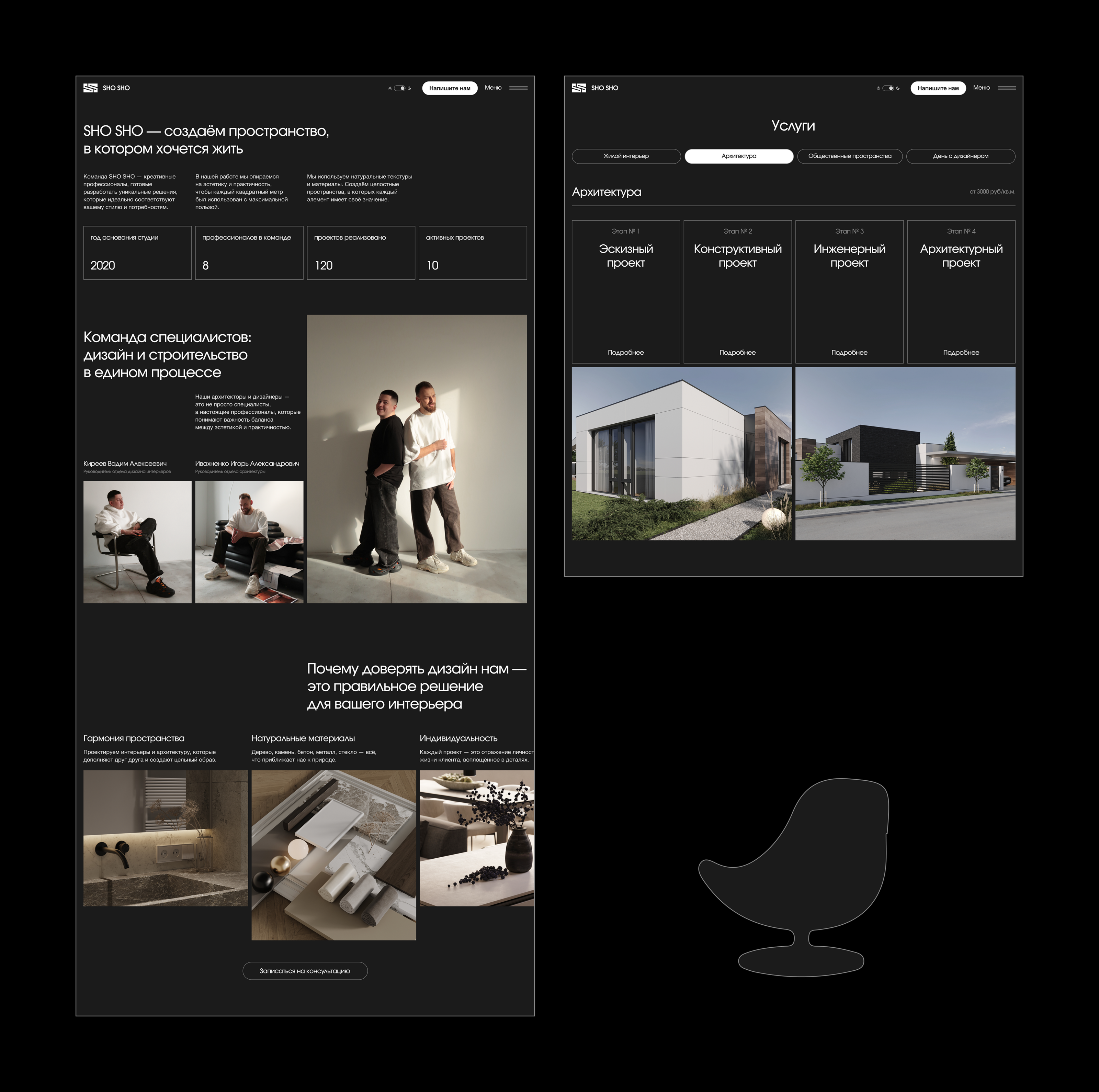 Многостраничный сайт "SHO SHO" | UX/UI design — Изображение №8 — Интерфейсы, Брендинг на Dprofile