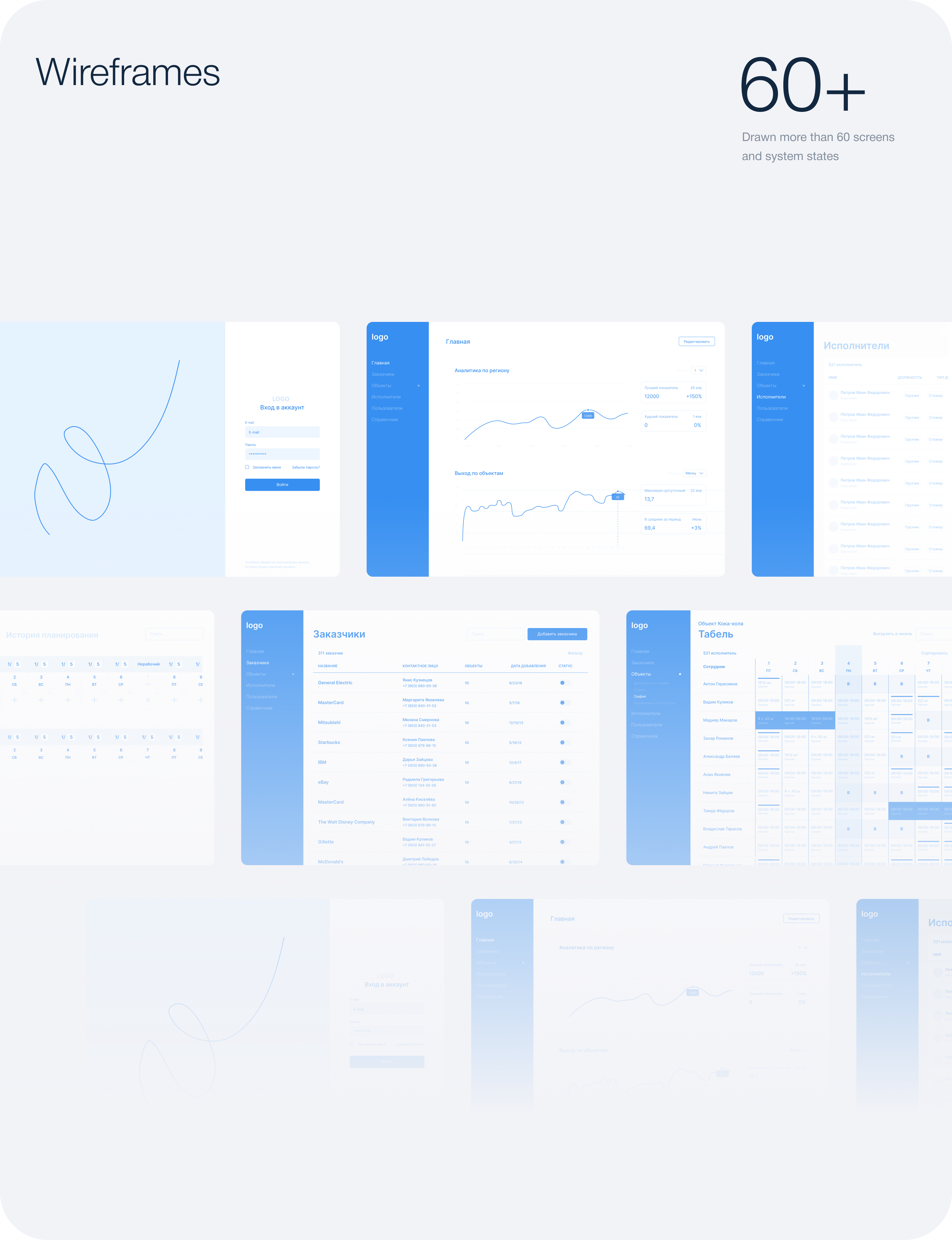 List | Staff planning service — Изображение №6 — Интерфейсы, Иллюстрация на Dprofile