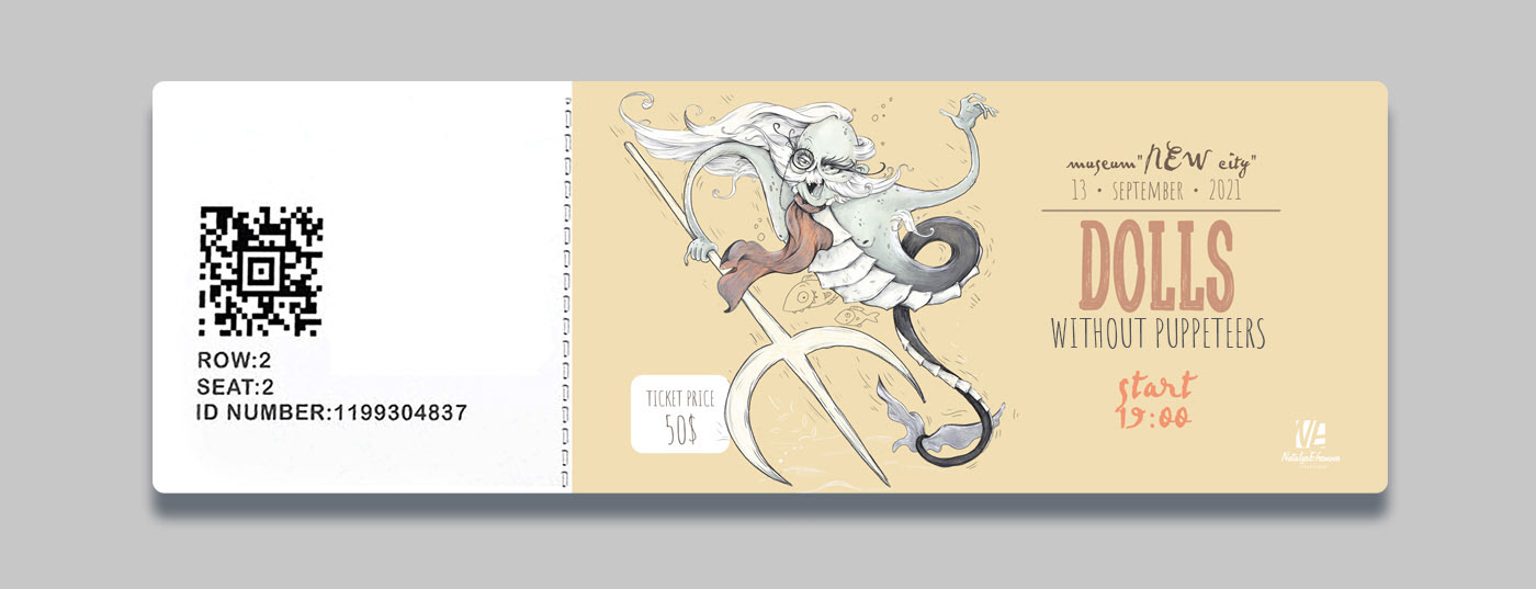 Dolls. Illustrations for poster design. — Изображение №10 — Иллюстрация, Графика на Dprofile