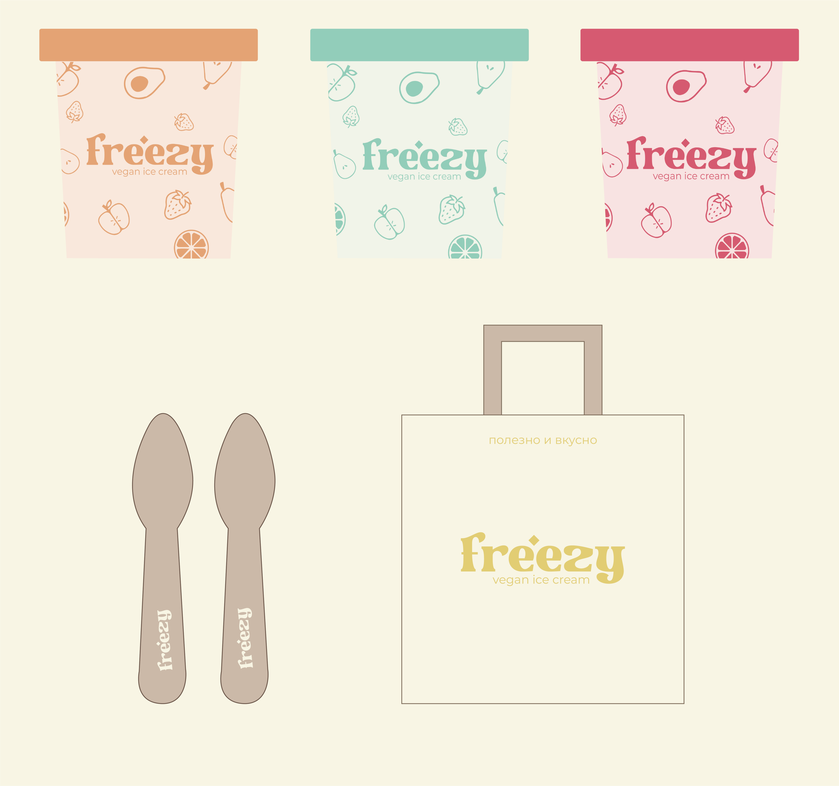 Freezy - vegan ice-cream — Изображение №4 — Интерфейсы, Брендинг на Dprofile