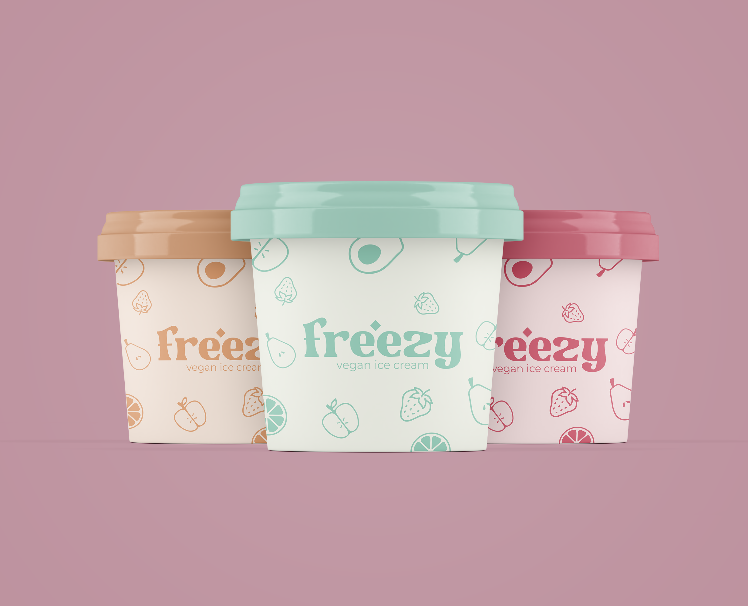Freezy - vegan ice-cream — Интерфейсы, Брендинг на Dprofile