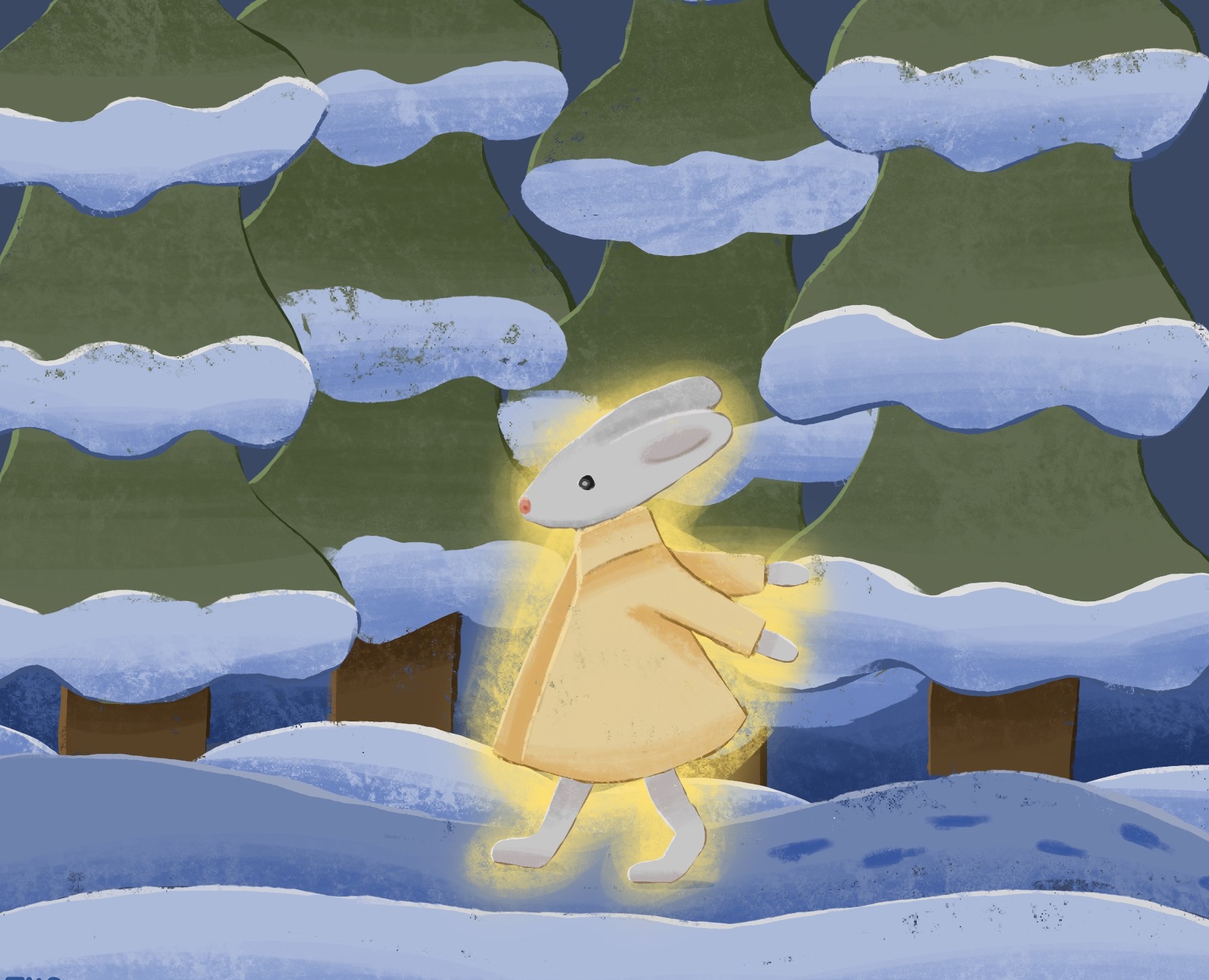 Bunny Illustration — Иллюстрация на Dprofile