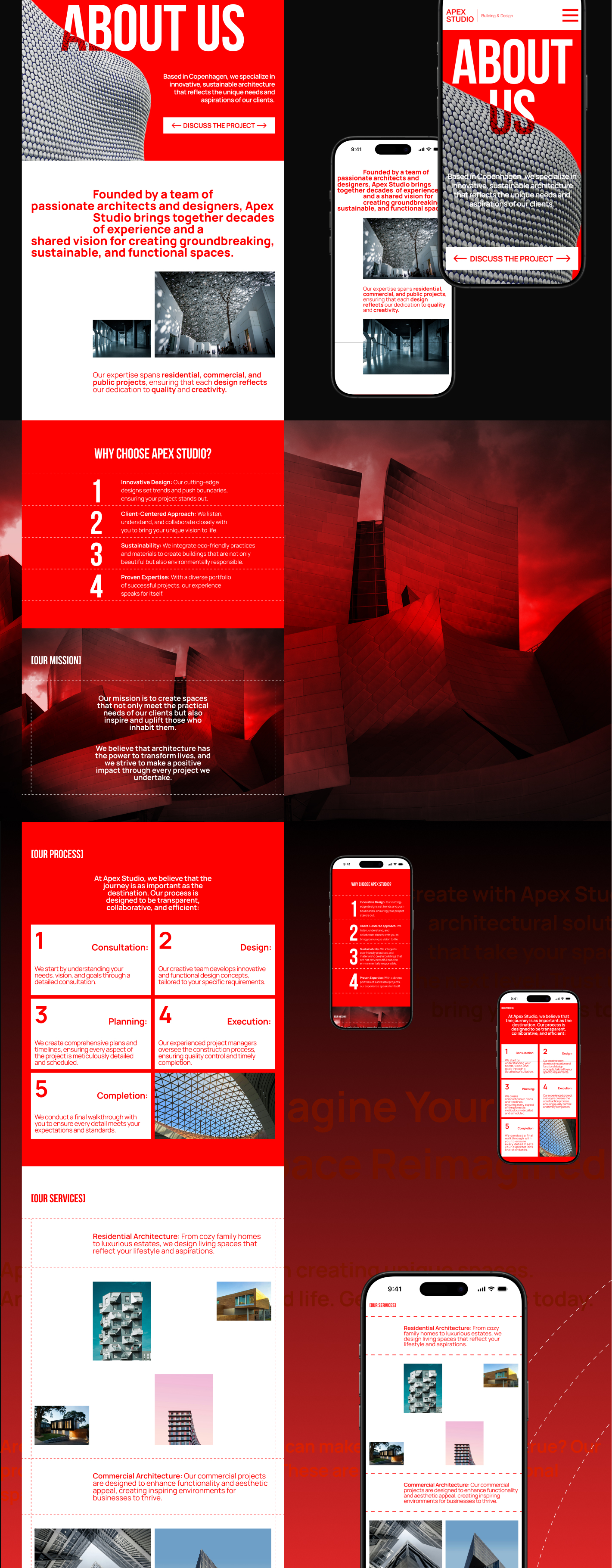 Architecture & Design Studio.Website.UX/UI — Изображение №4 — Интерфейсы, Брендинг на Dprofile