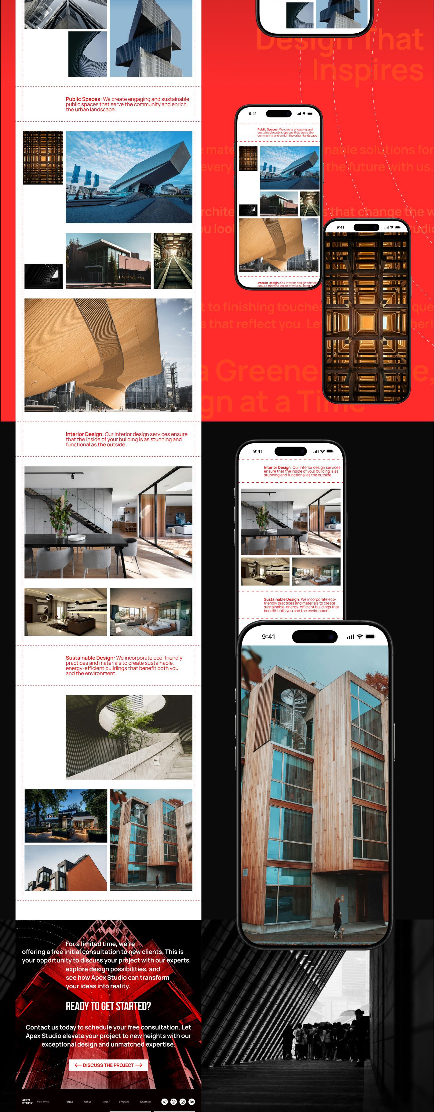 Architecture & Design Studio.Website.UX/UI — Изображение №5 — Интерфейсы, Брендинг на Dprofile