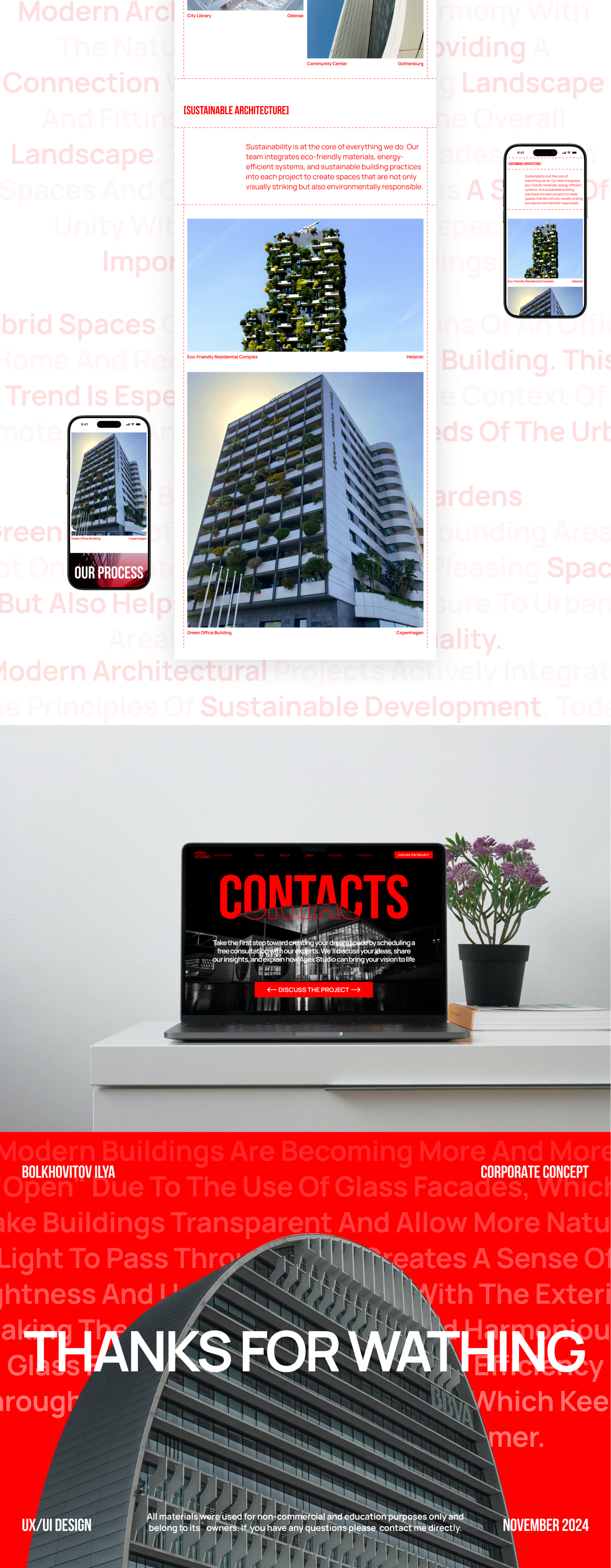 Architecture & Design Studio.Website.UX/UI — Изображение №9 — Интерфейсы, Брендинг на Dprofile