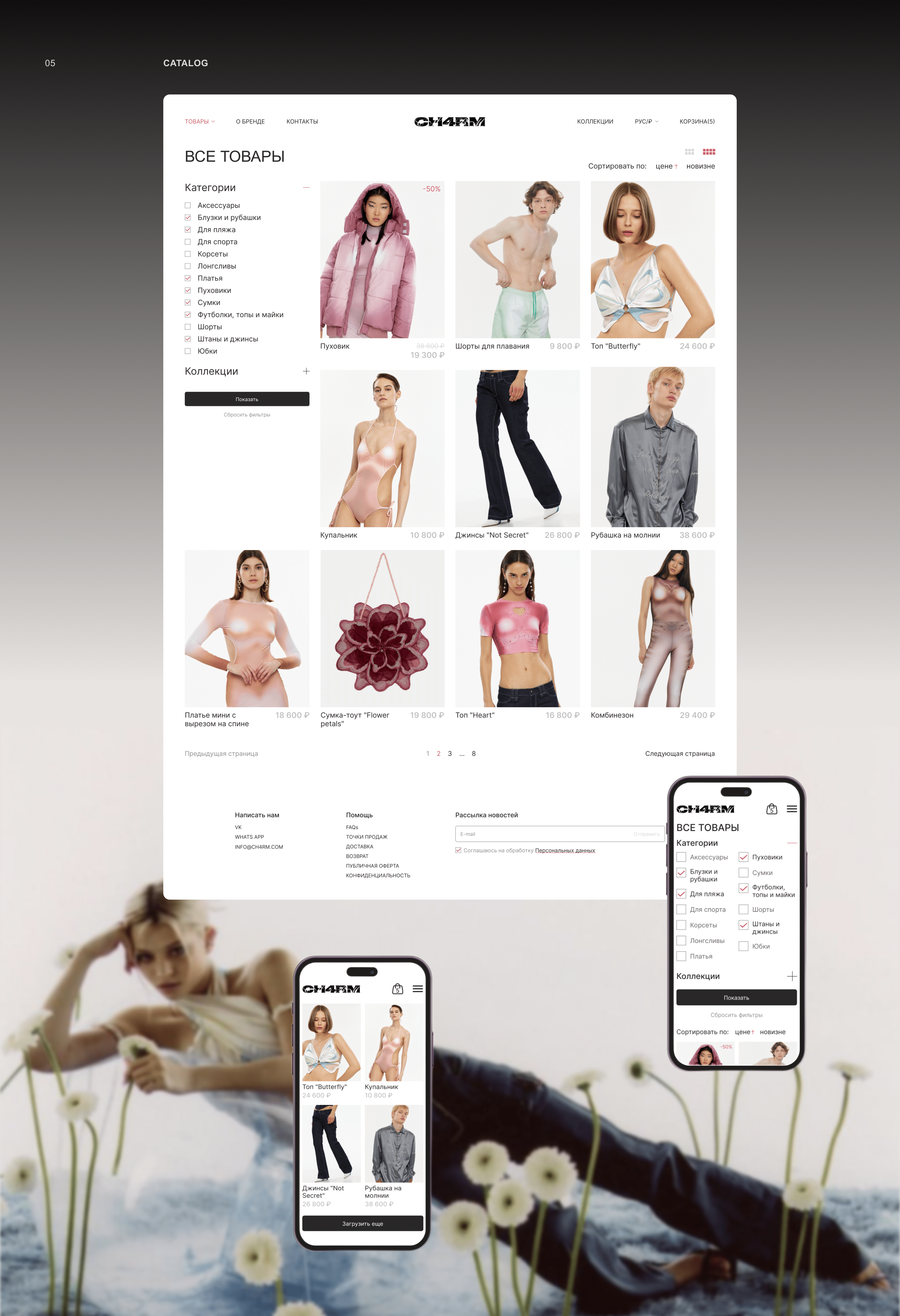 CH4RM | E-commerce redesign concept — Изображение №6 — Интерфейсы, Брендинг на Dprofile