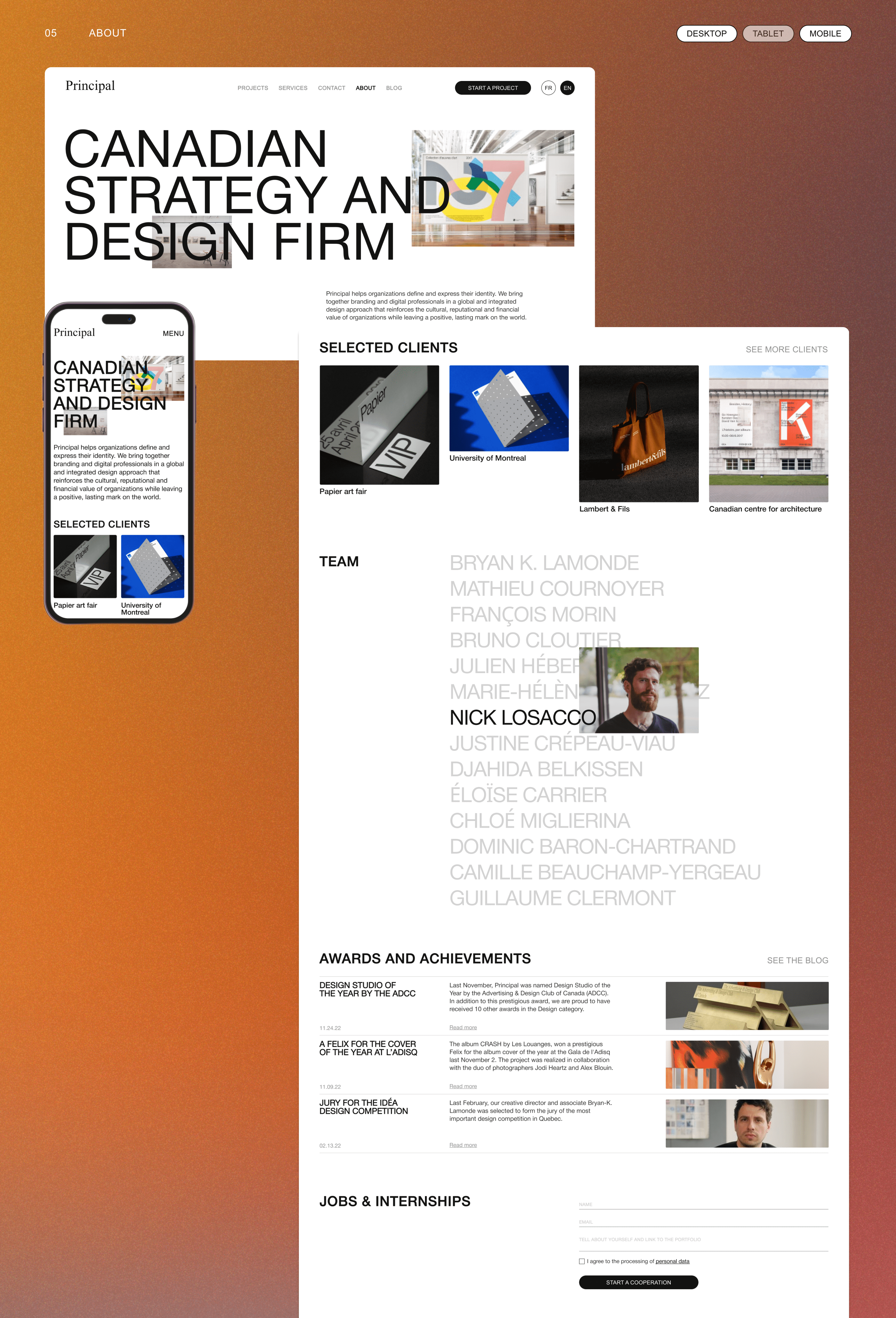 Principal | Studio site redesign concept — Изображение №7 — Интерфейсы, Брендинг на Dprofile