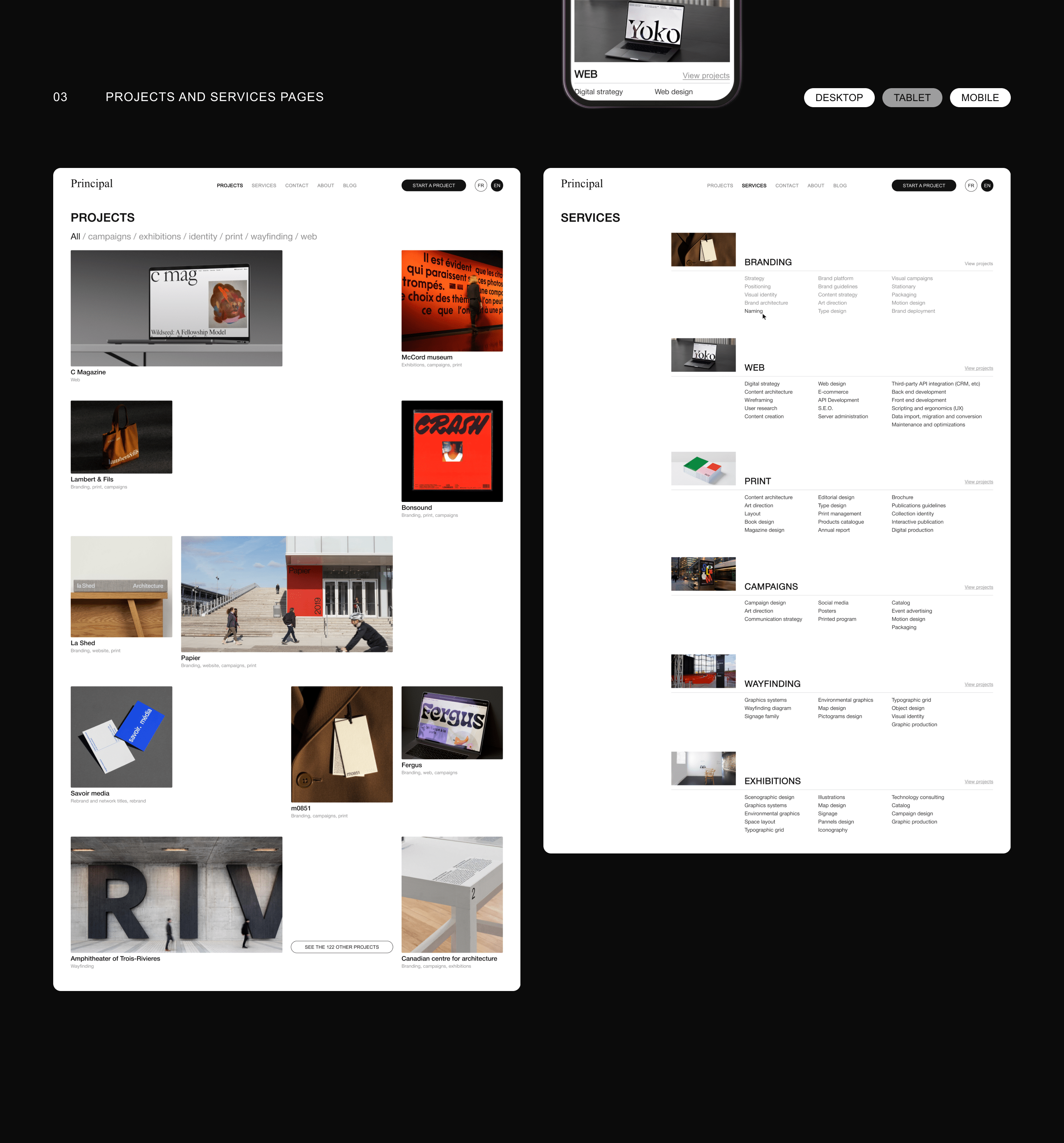 Principal | Studio site redesign concept — Изображение №5 — Интерфейсы, Брендинг на Dprofile